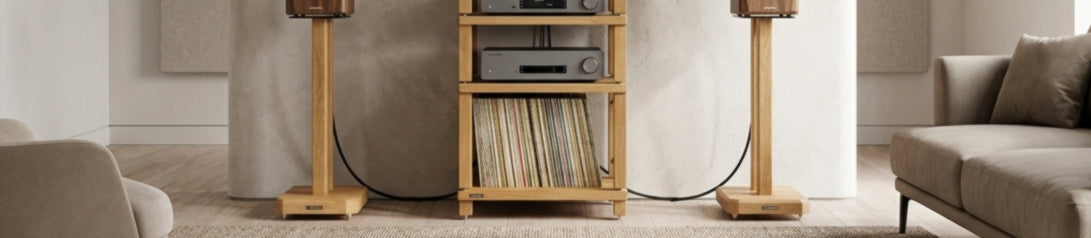 APOLLO DUET BY ATACAMA SERIES- SOLID OAK SPEAKER STANDS