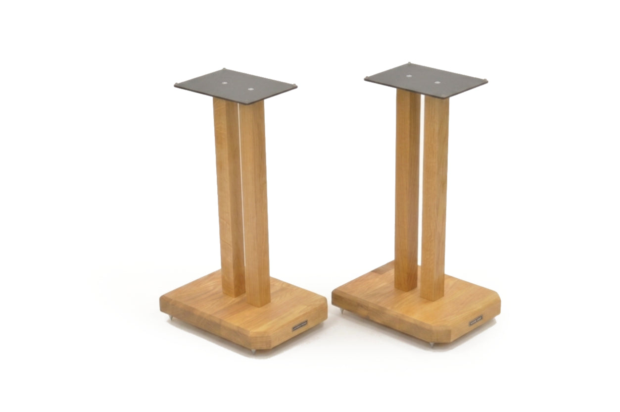 Apollo Duet 5, 500mm High Speaker Stands, Natural Oak Finish (Pair)