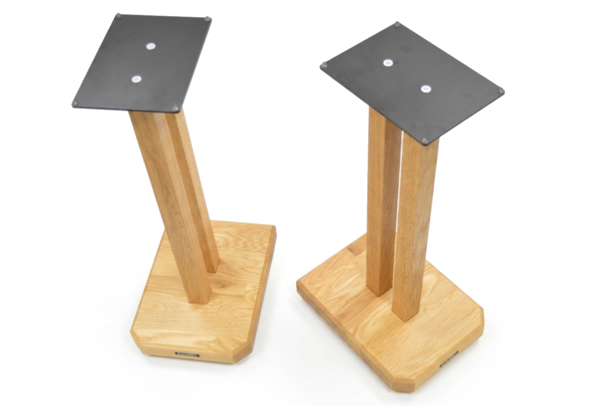 Apollo Duet 5, 500mm High Speaker Stands, Natural Oak Finish (Pair)