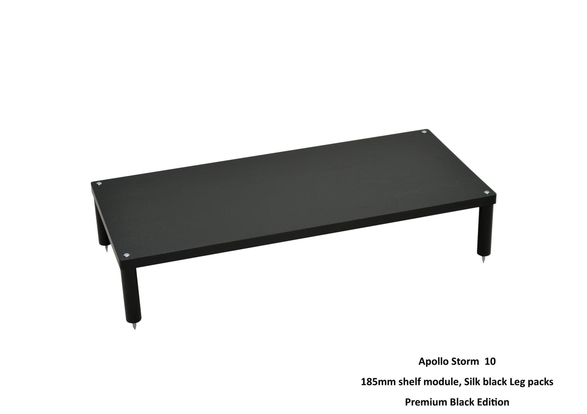 "B" Grade Apollo Storm 10 Hifi/AV Rack Modules (Price per Single Shelf Module) Premium Black Finish