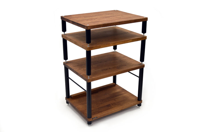 "B" Grade Apollo Storm 6 Two Shelf Vinyl Storage Module (Dark Oak Finish)
