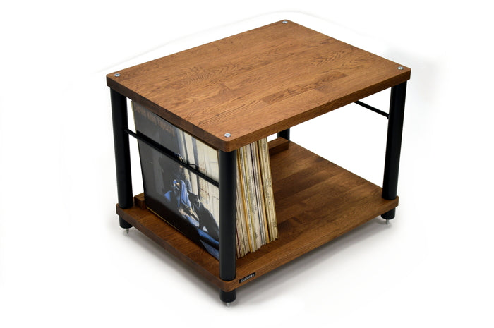 "B" Grade Apollo Storm 6 Two Shelf Vinyl Storage Module (Dark Oak Finish)