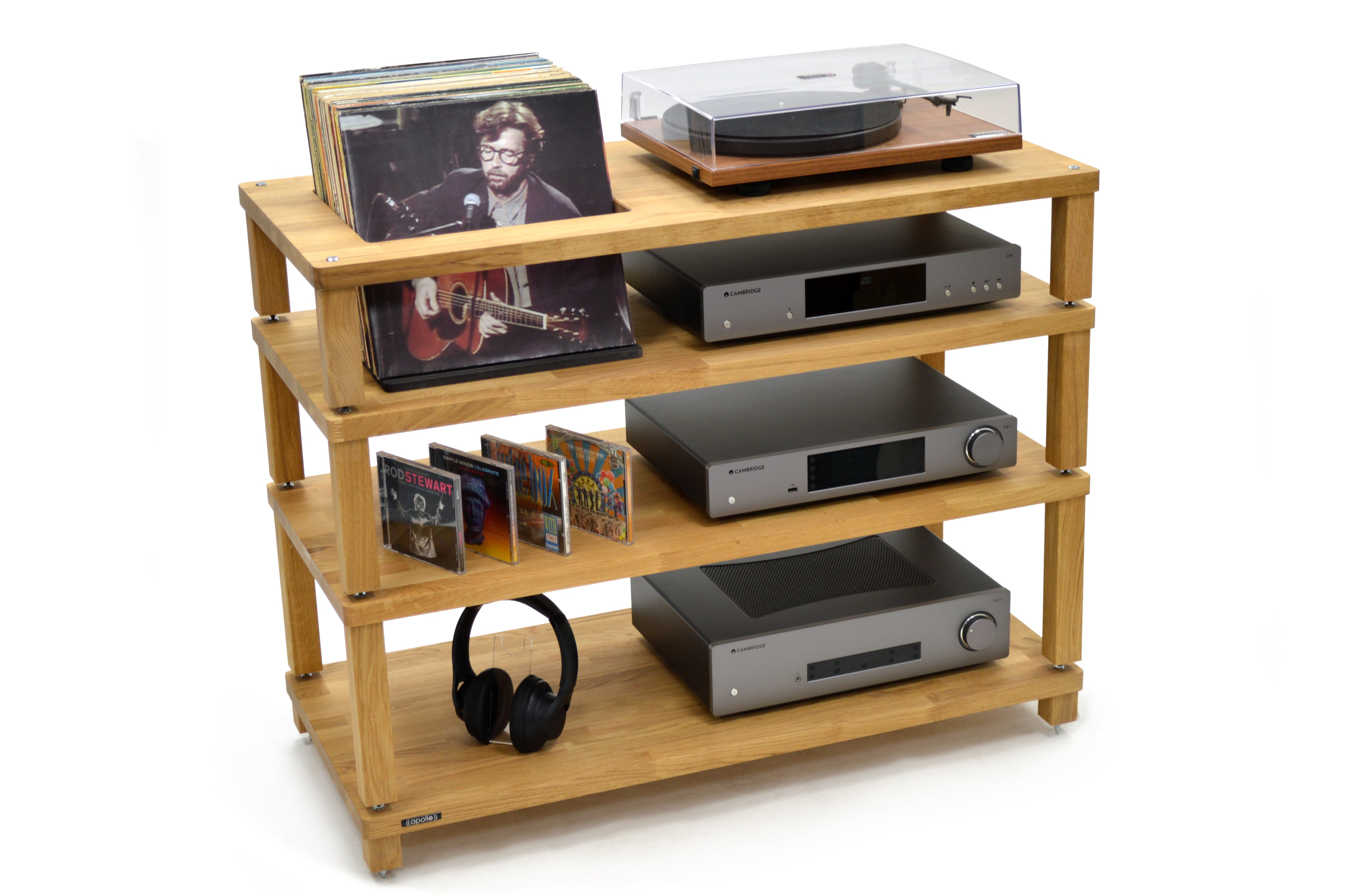 Apollo Podium 10 With Vinyl Storage Aperture Option (Natural Oak Finish)