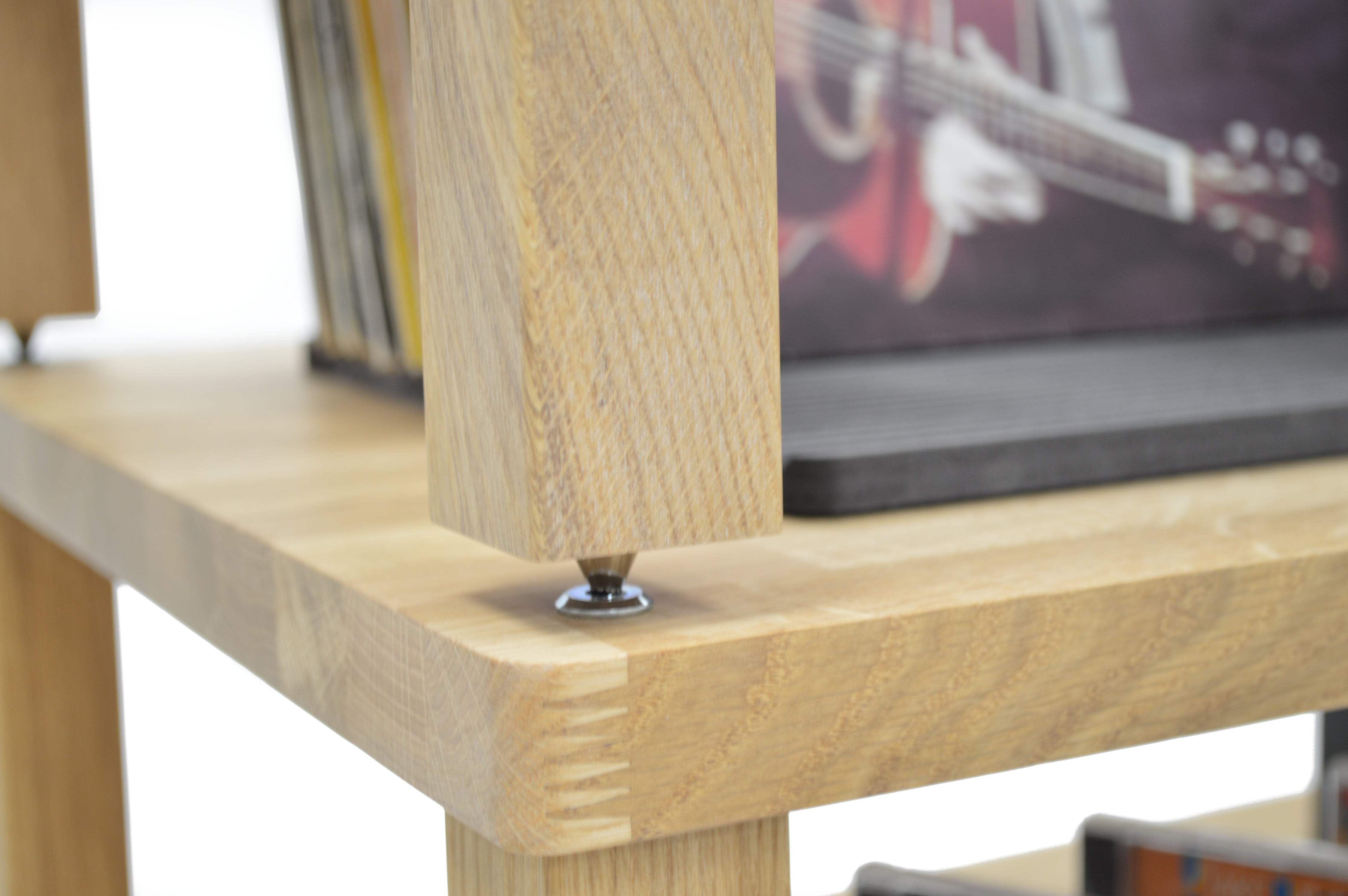 Apollo Podium 10 With Vinyl Storage Aperture Option (Natural Oak Finish)