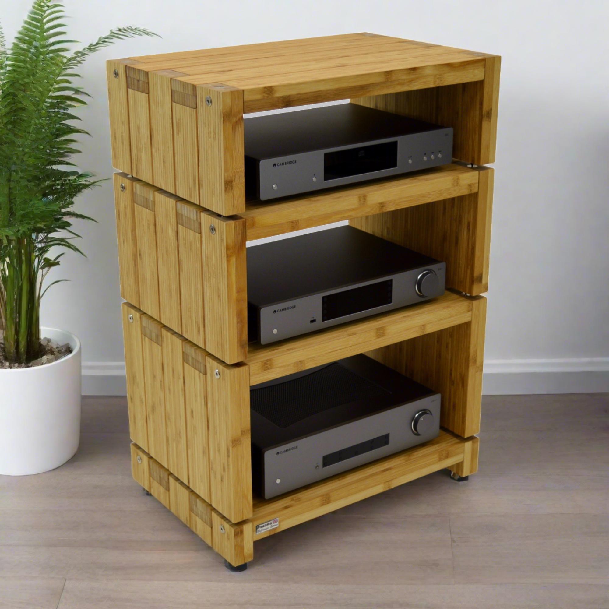 Ex Display Elite Eco 24 Reference Natural Bamboo HiFi Rack (Price shown is for 4 modules)