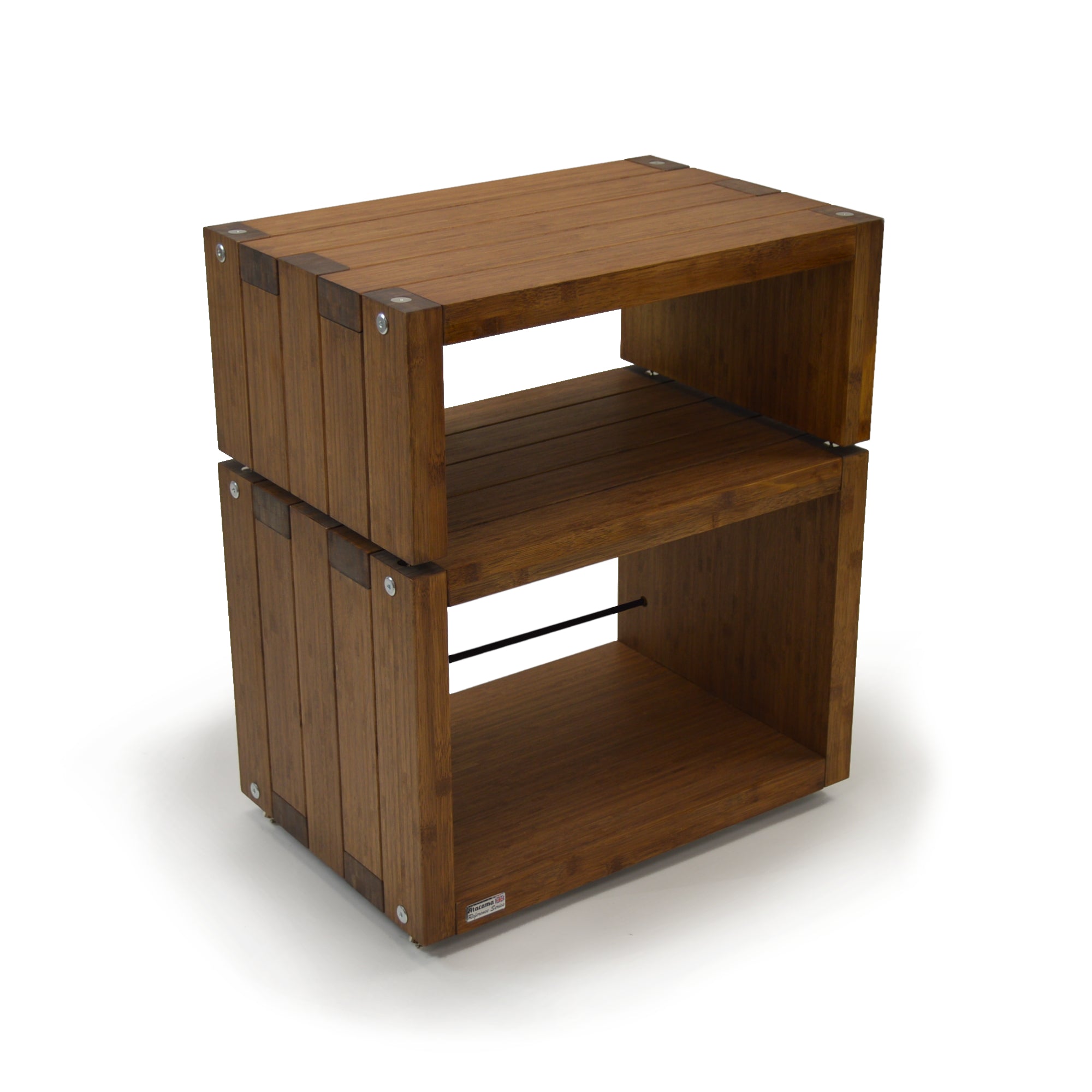 Elite Eco 24 2 shelf Vinyl Storage Module Dark Bamboo