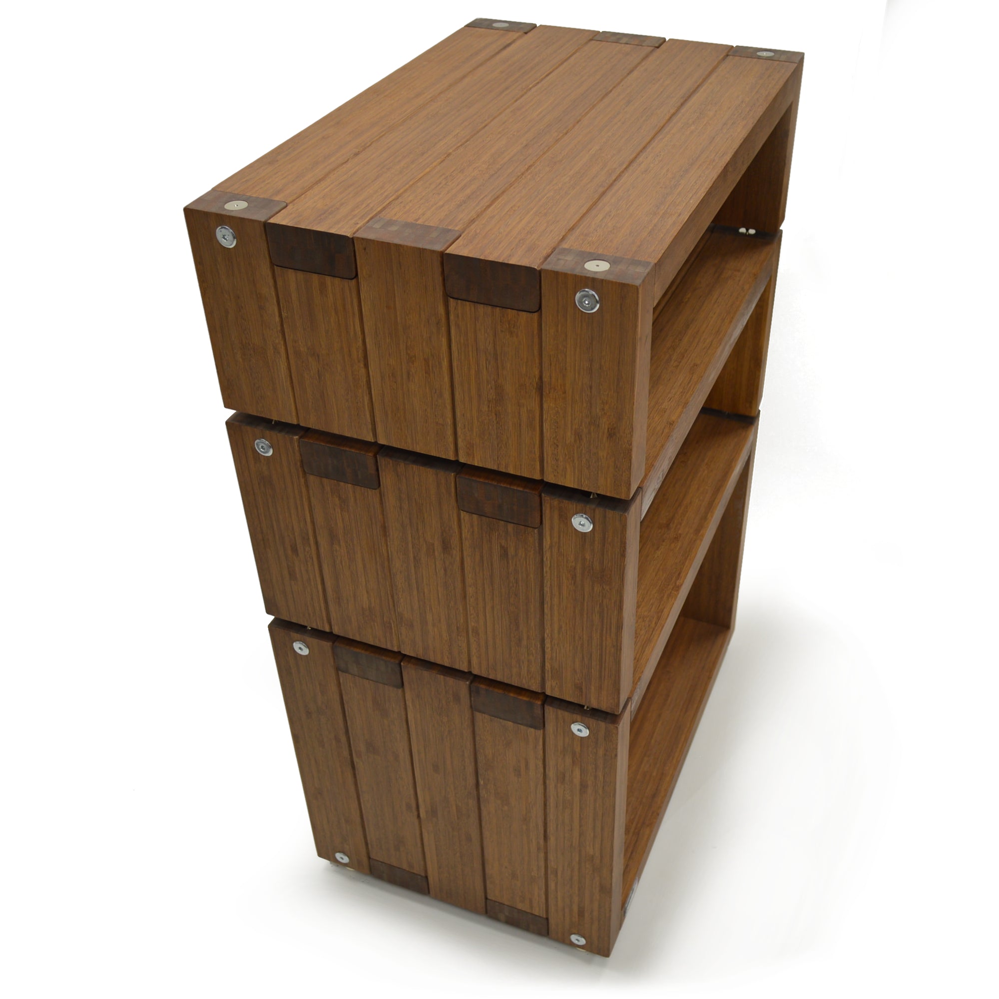 Elite Eco 24 2 shelf Vinyl Storage Module Dark Bamboo