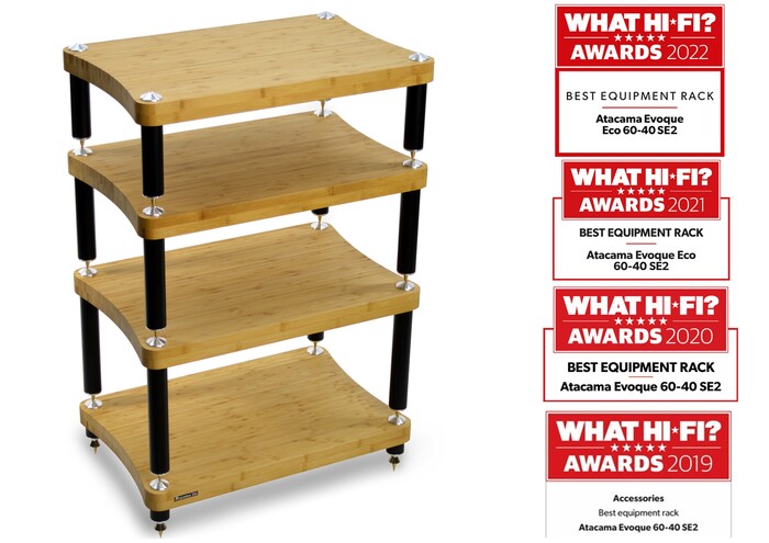 "B" Grade Evoque Eco 60-40 SE2 Hifi Rack Modules Natural Bamboo Finish (Price per Single Shelf Module)