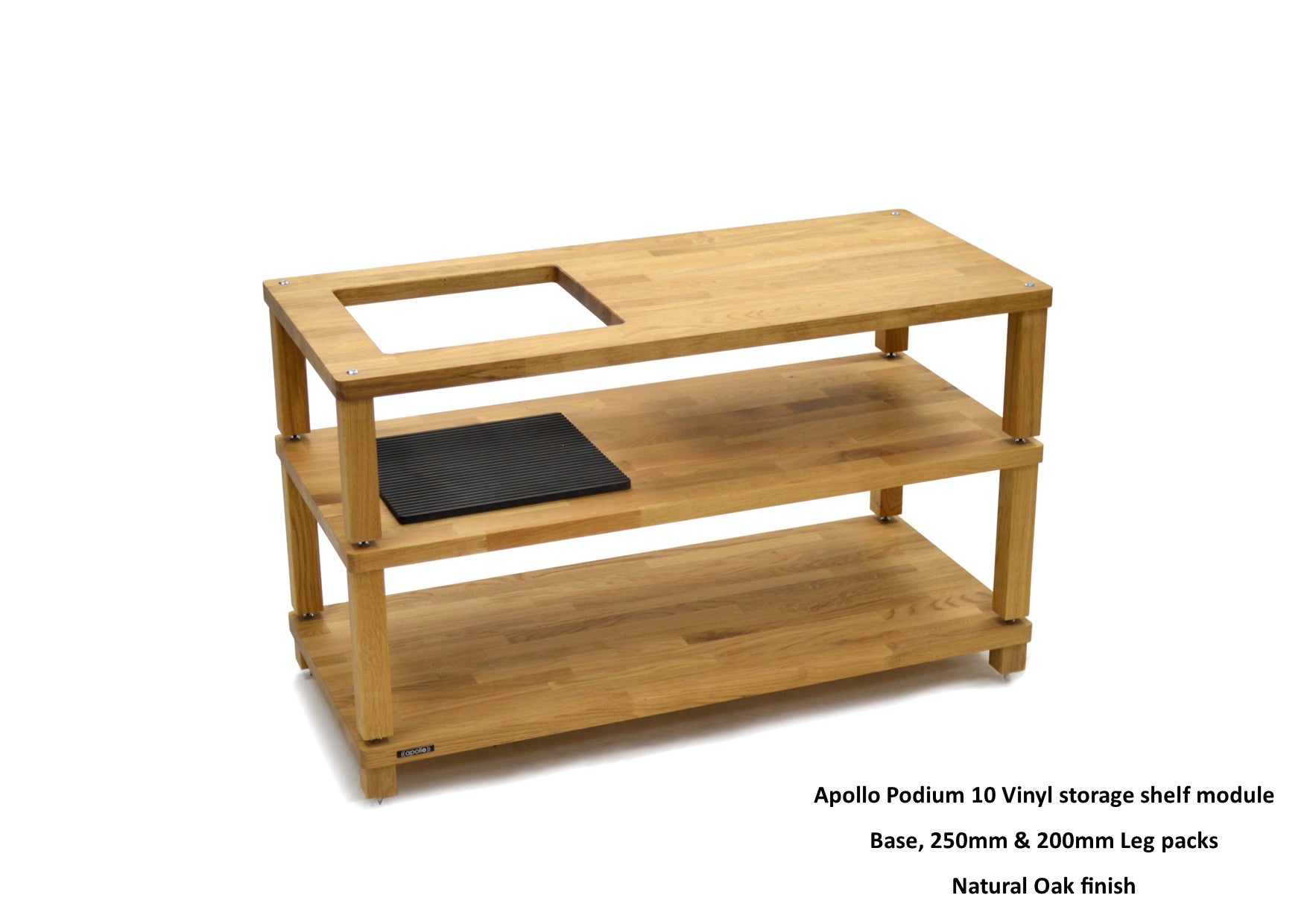 Apollo Podium 10 With Vinyl Storage Aperture Option (Natural Oak Finish)