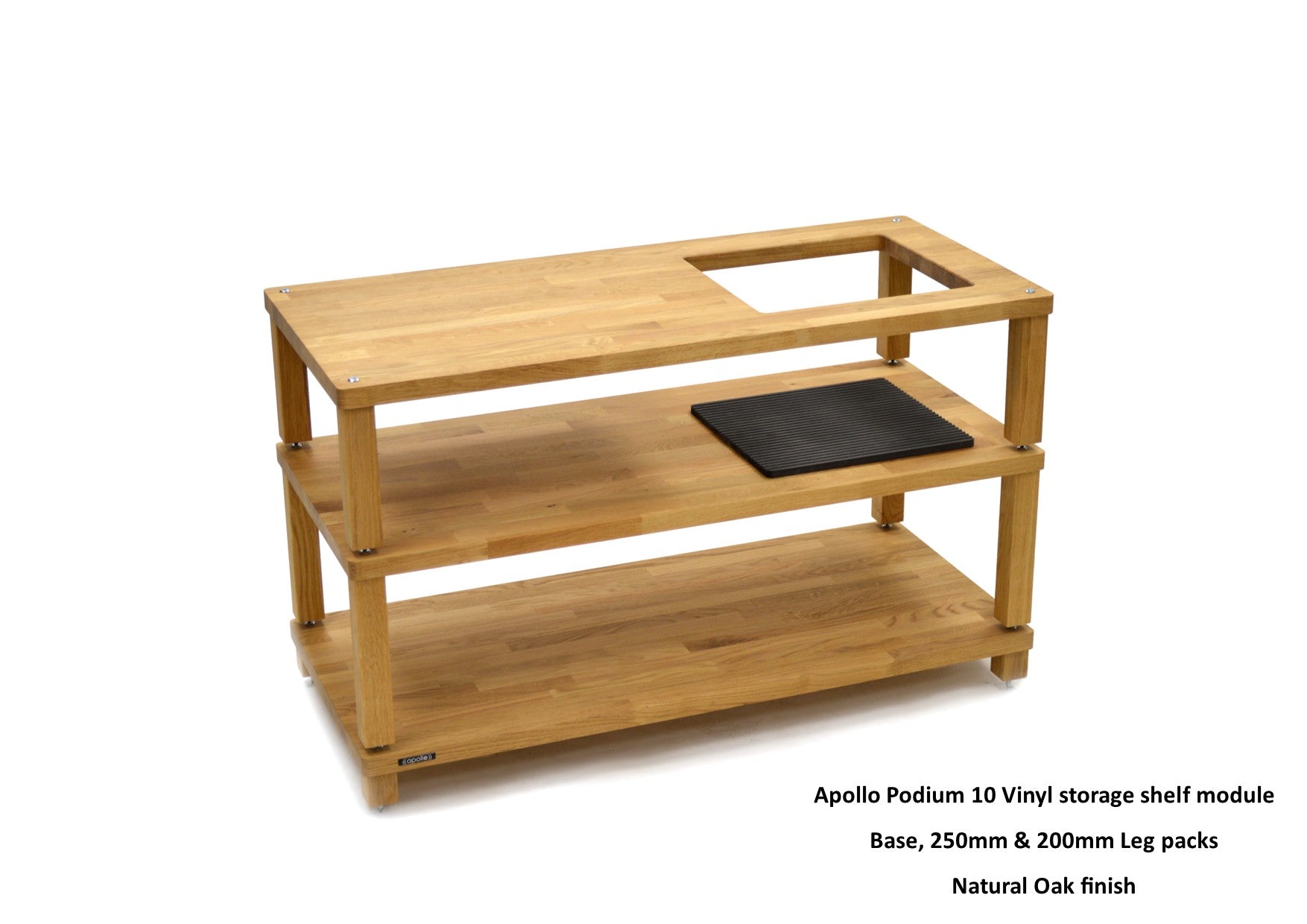 Apollo Podium 10 With Vinyl Storage Aperture Option (Natural Oak Finish)