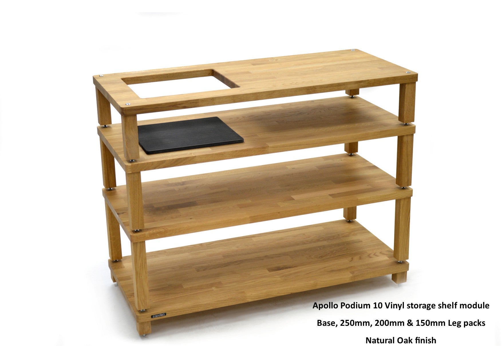 Apollo Podium 10 With Vinyl Storage Aperture Option (Natural Oak Finish)