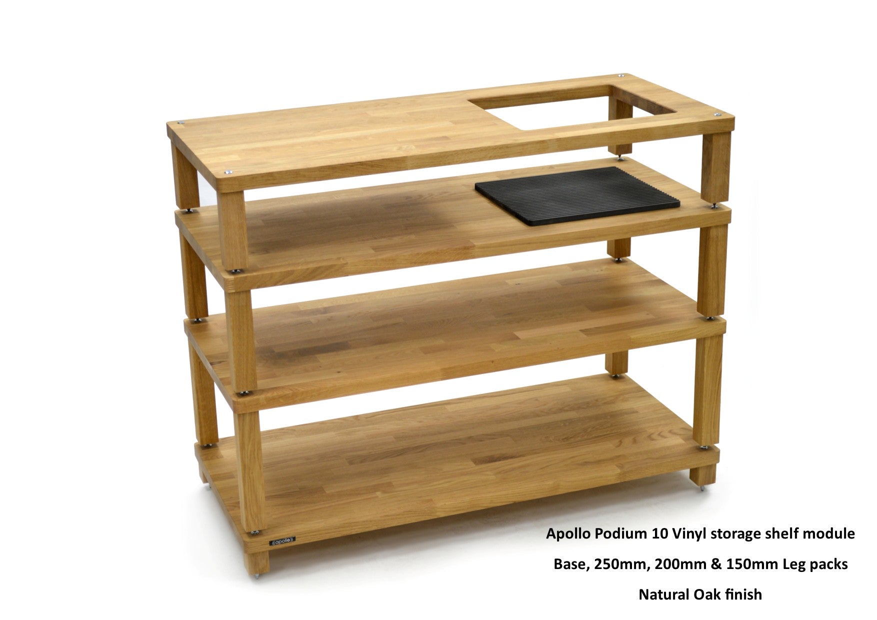 Apollo Podium 10 With Vinyl Storage Aperture Option (Natural Oak Finish)