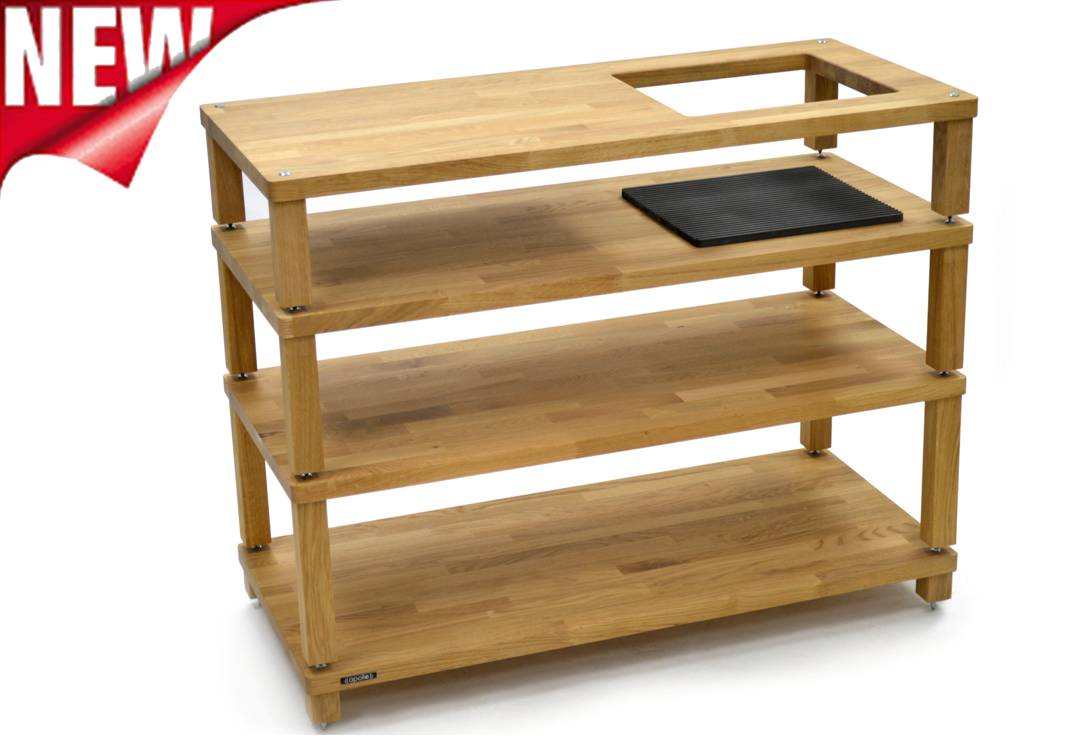 Apollo Podium 10 With Vinyl Storage Aperture Option (Natural Oak Finish)