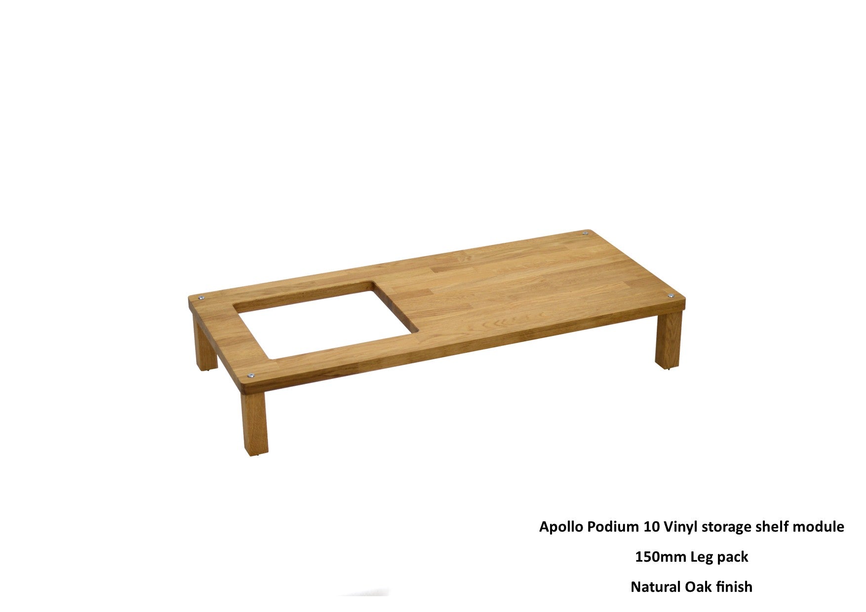 Apollo Podium 10 With Vinyl Storage Aperture Option (Natural Oak Finish)