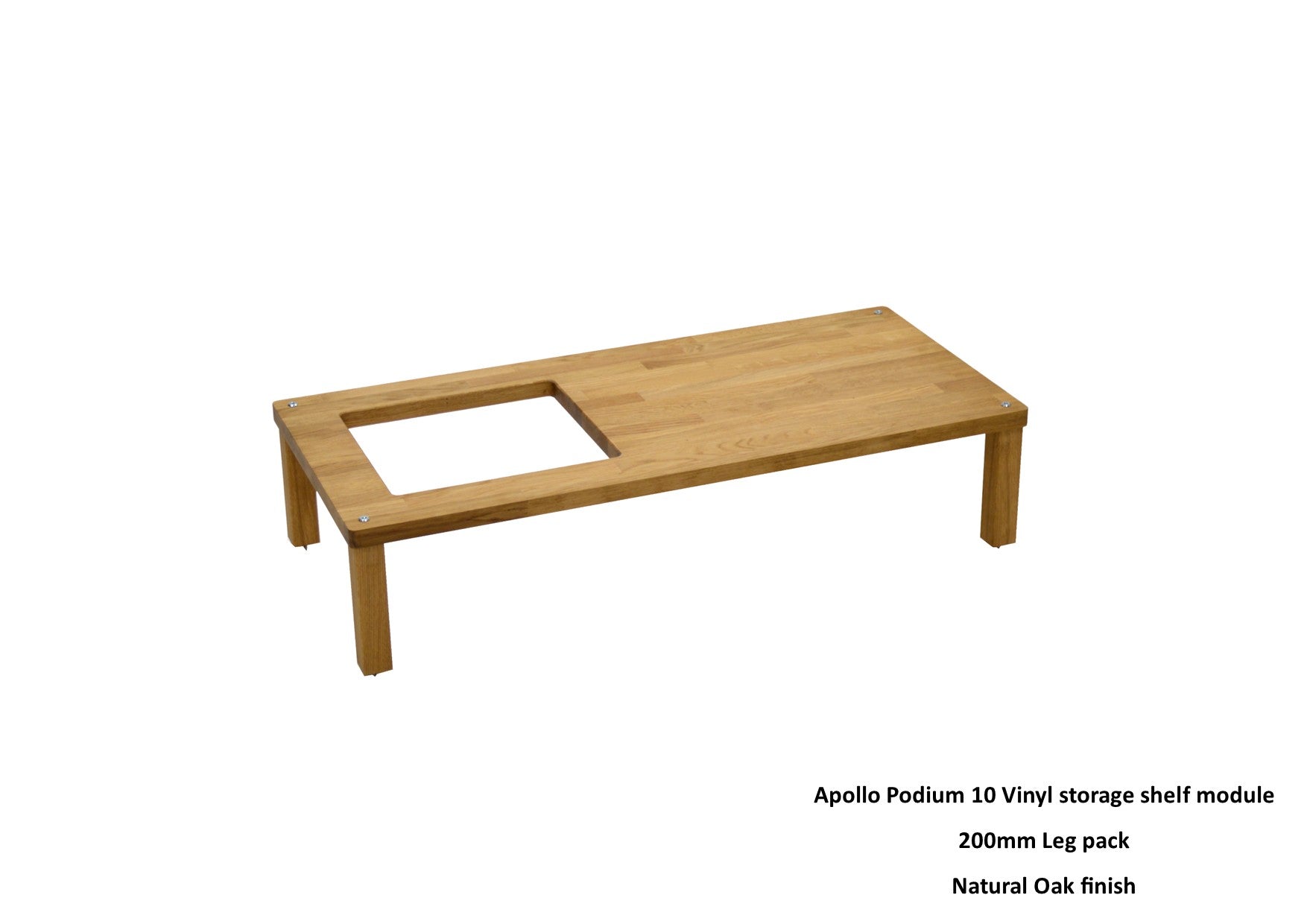 Apollo Podium 10 With Vinyl Storage Aperture Option (Natural Oak Finish)