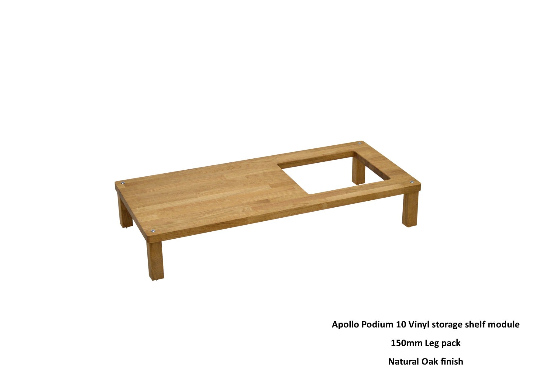 Apollo Podium 10 With Vinyl Storage Aperture Option (Natural Oak Finish)