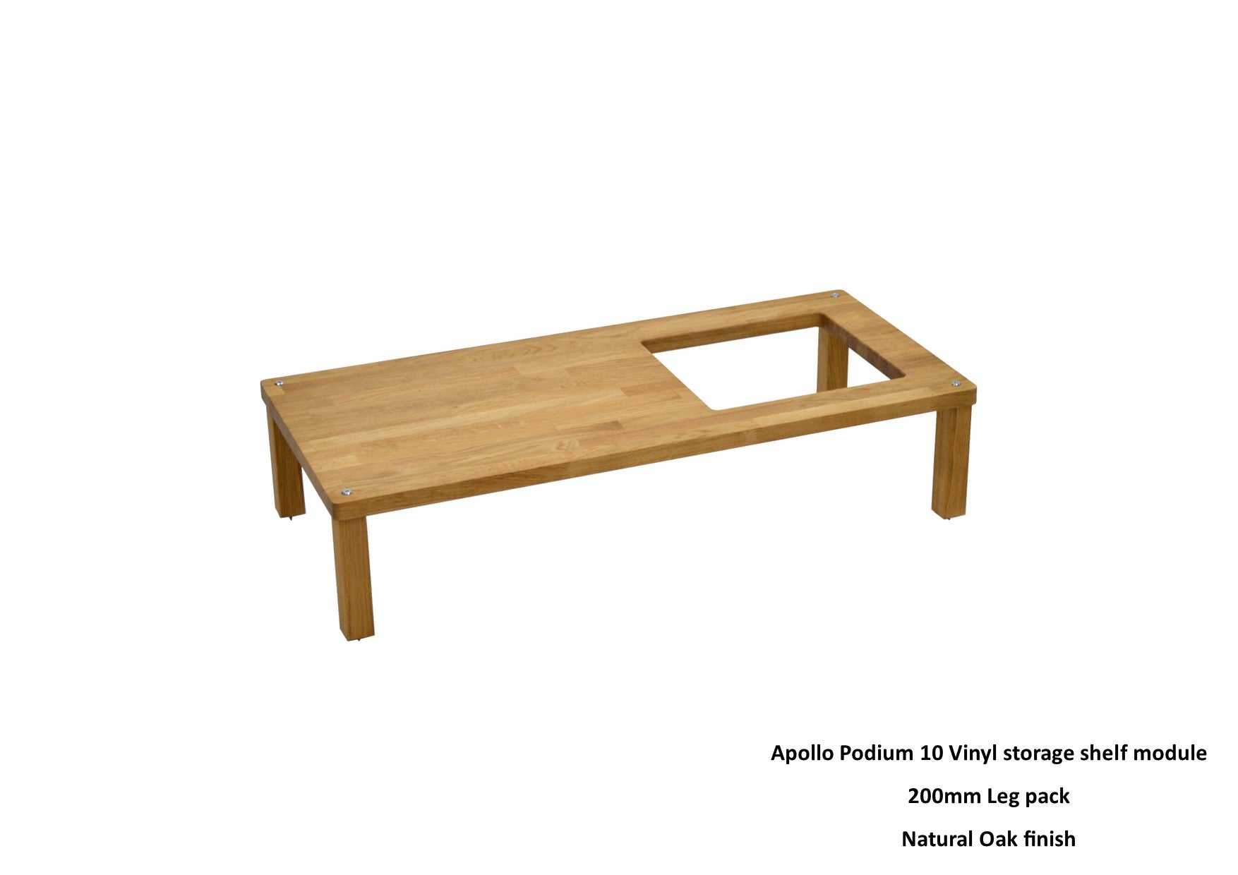 Apollo Podium 10 With Vinyl Storage Aperture Option (Natural Oak Finish)