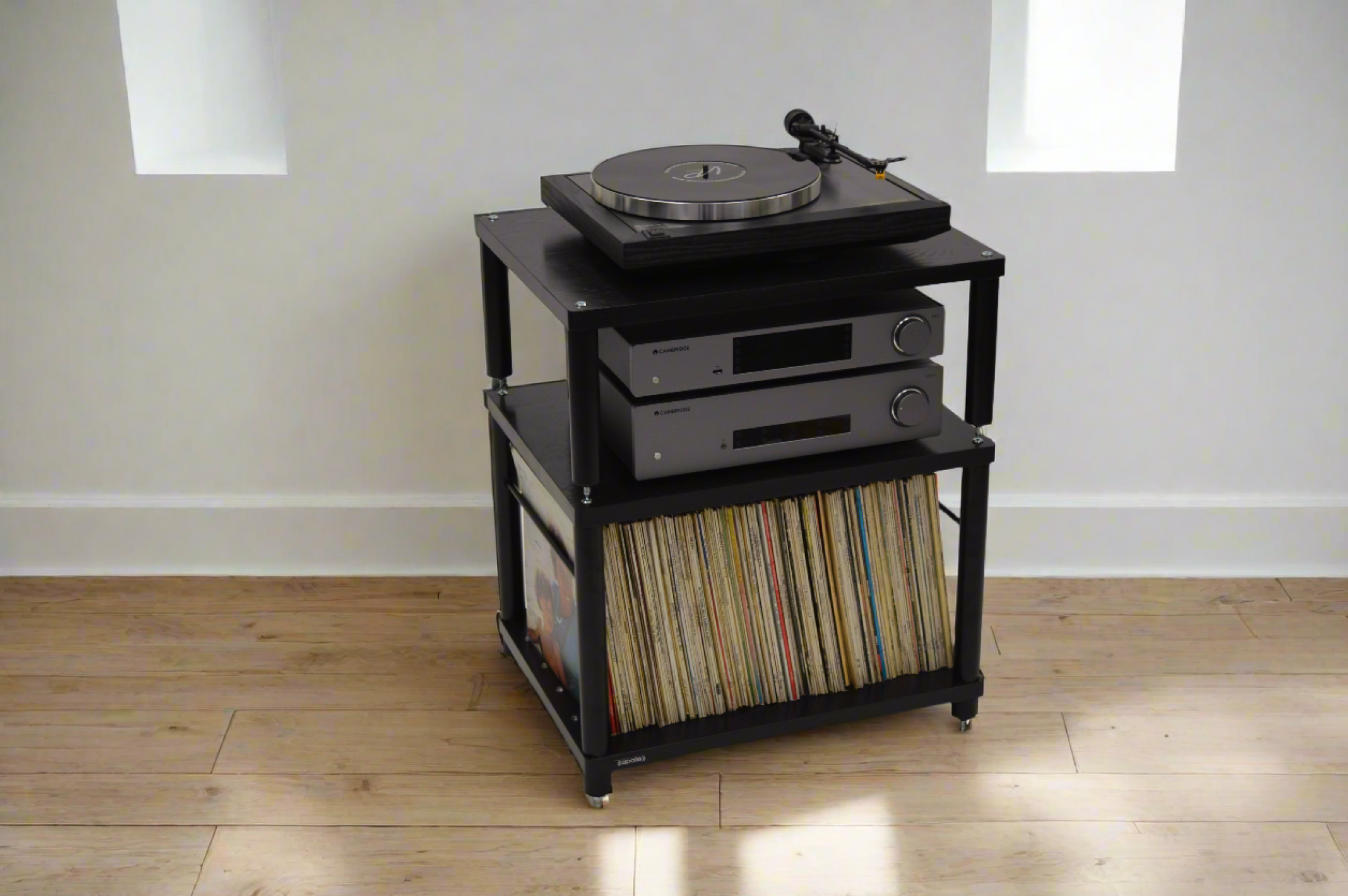 Apollo Storm 6 Two Shelf Vinyl Storage Module Premium Black Edition