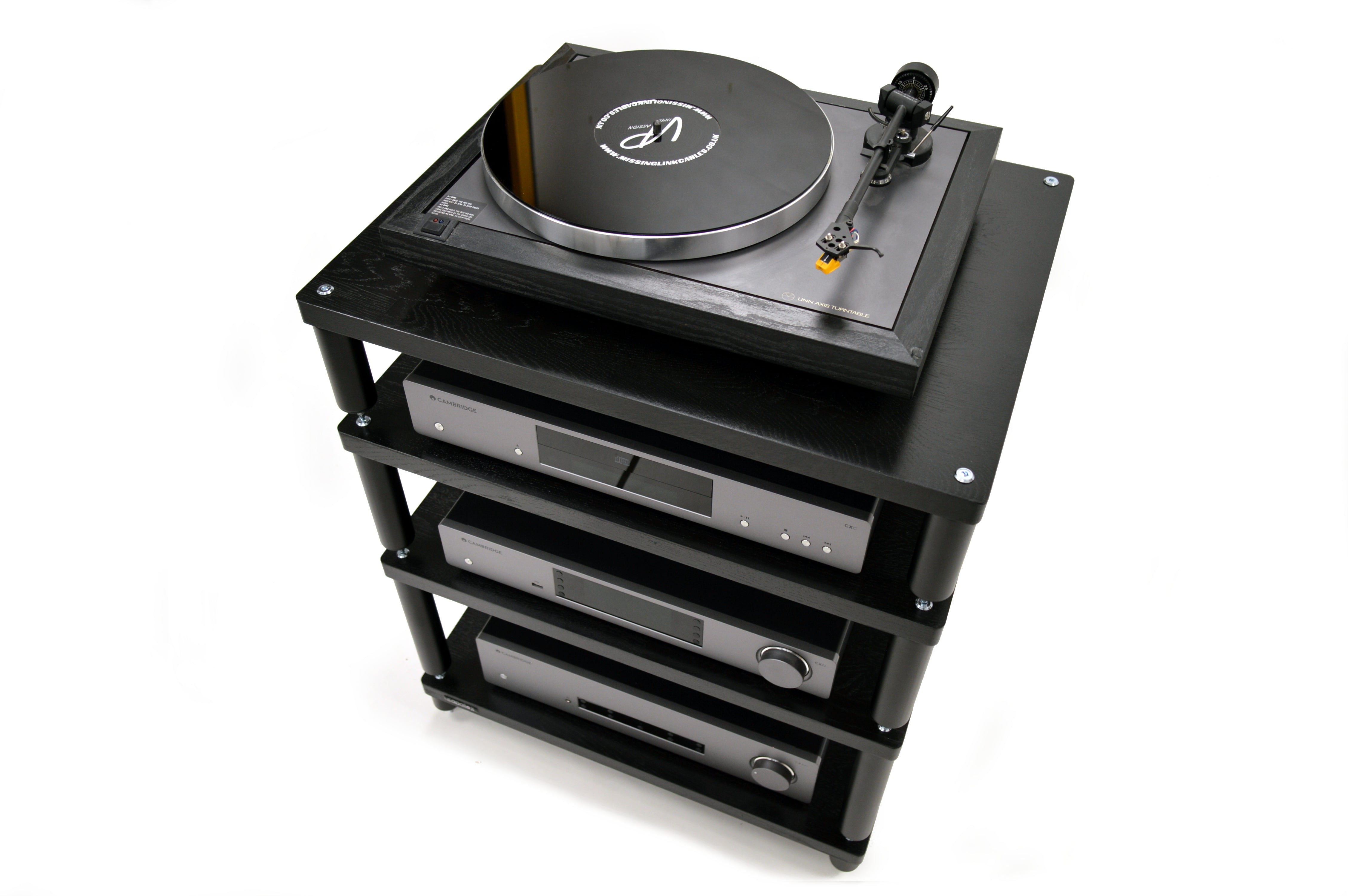 "B" Grade Apollo Storm 6 Hifi Rack Modules, Black Edition Finish (Price per Single Shelf Module)