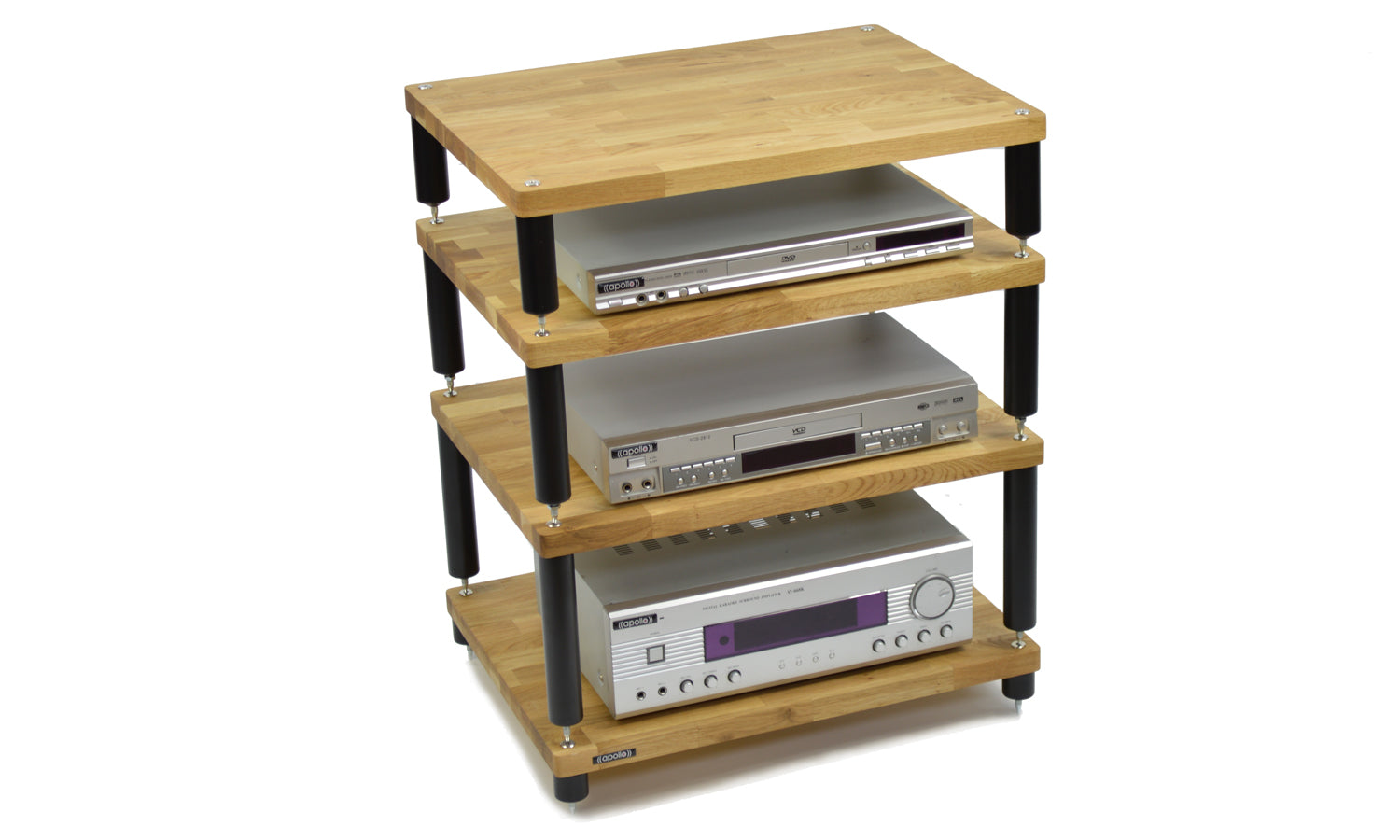 "B" Grade Apollo Storm 6 Hifi Rack Modules, Natural Oak Finish (Price per Single Shelf Module)