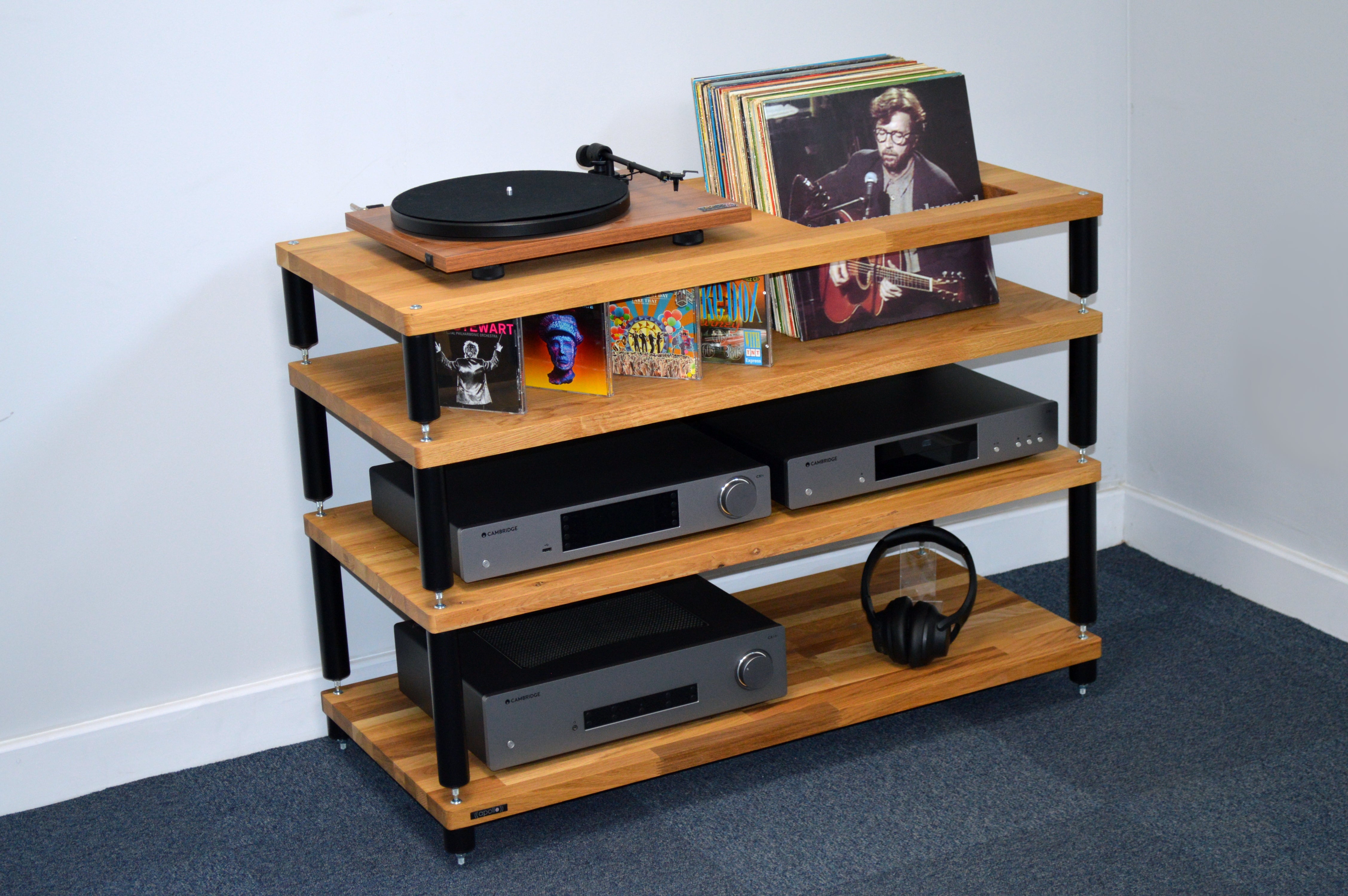 "B" Grade Evoque Eco 110-40 AV/Hifi Rack Modules, Dark Bamboo Finish (Price per Single Shelf Module)