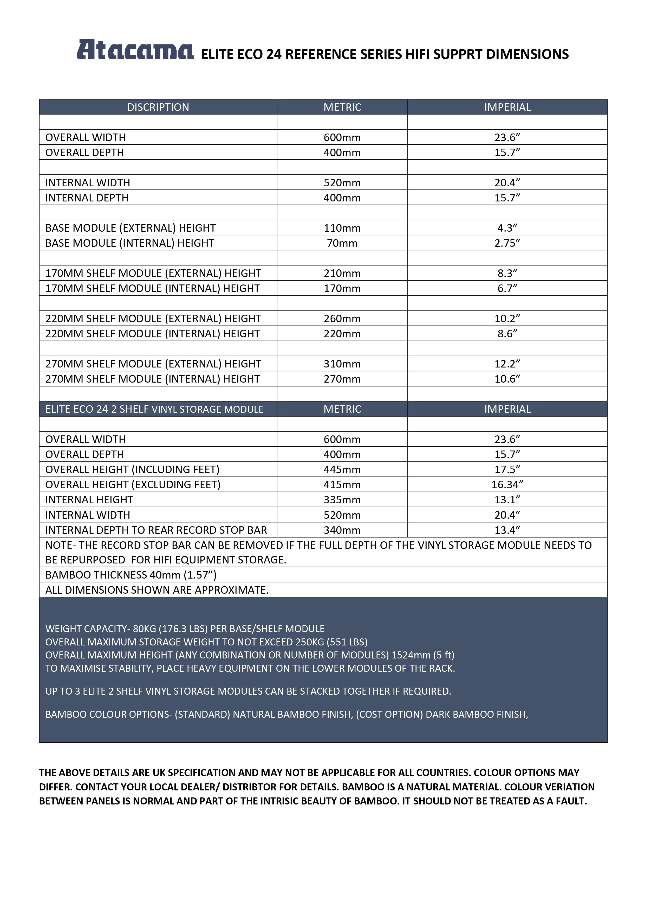 Elite Eco 24 Reference Dark Bamboo