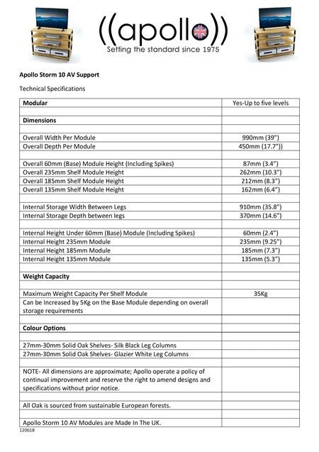 Apollo Storm 10 (Dark Oak Finish)