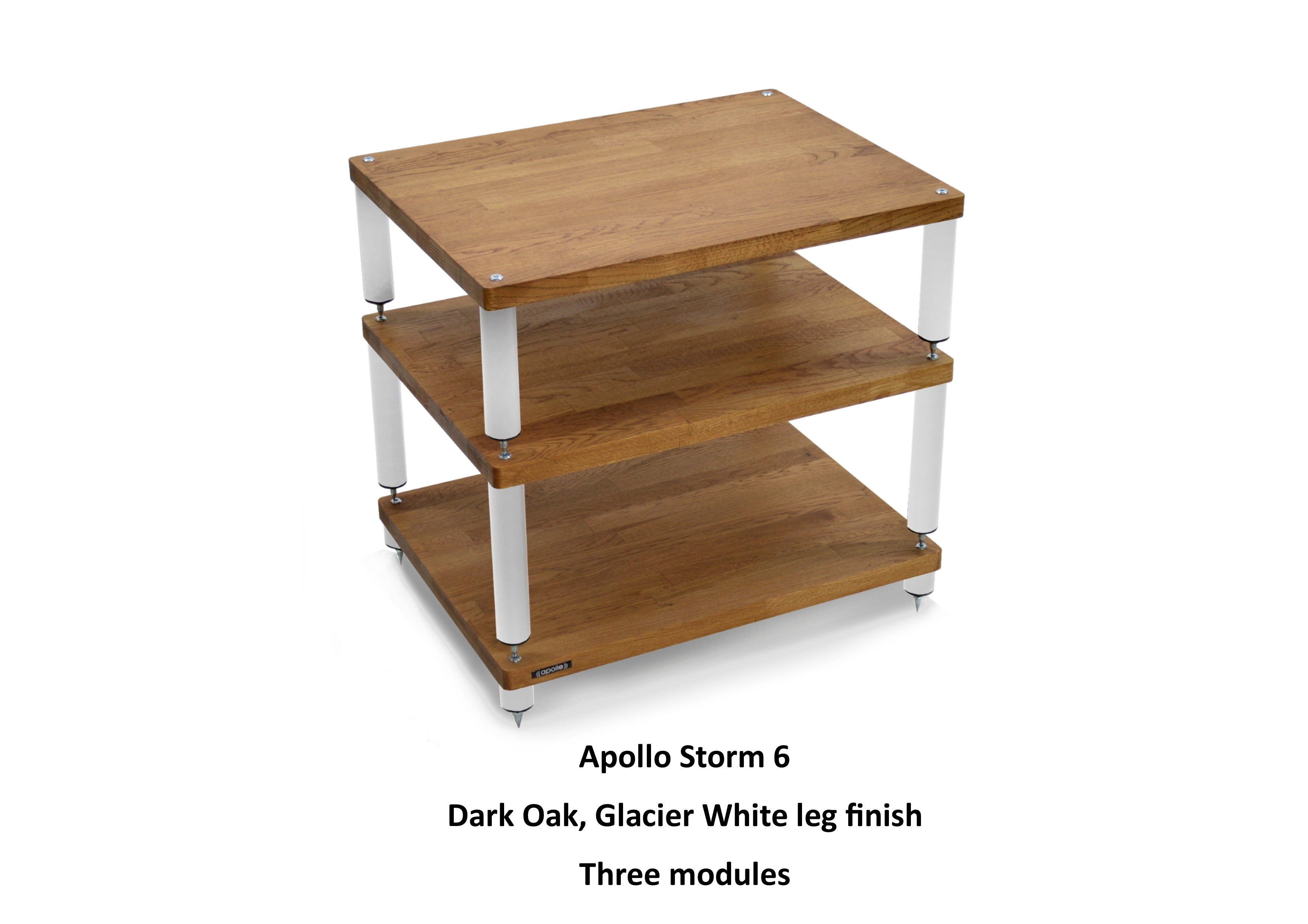 "B" Grade Apollo Storm 6 Hifi Rack Modules, Natural Oak Finish (Price per Single Shelf Module)