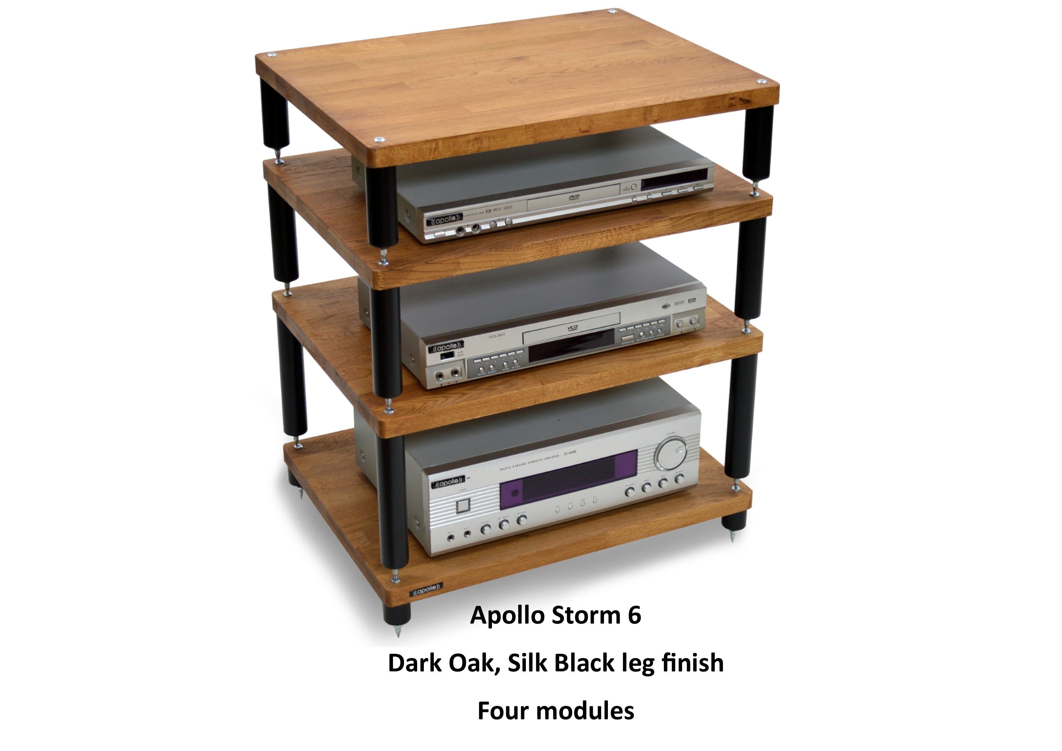 "B" Grade Apollo Storm 6 Hifi Rack Modules, Natural Oak Finish (Price per Single Shelf Module)