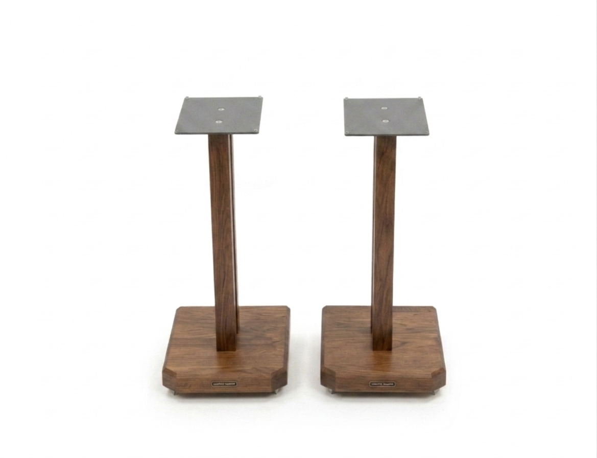 Apollo Duet 5, 500mm High Speaker Stands, Dark Oak Finish (Pair)