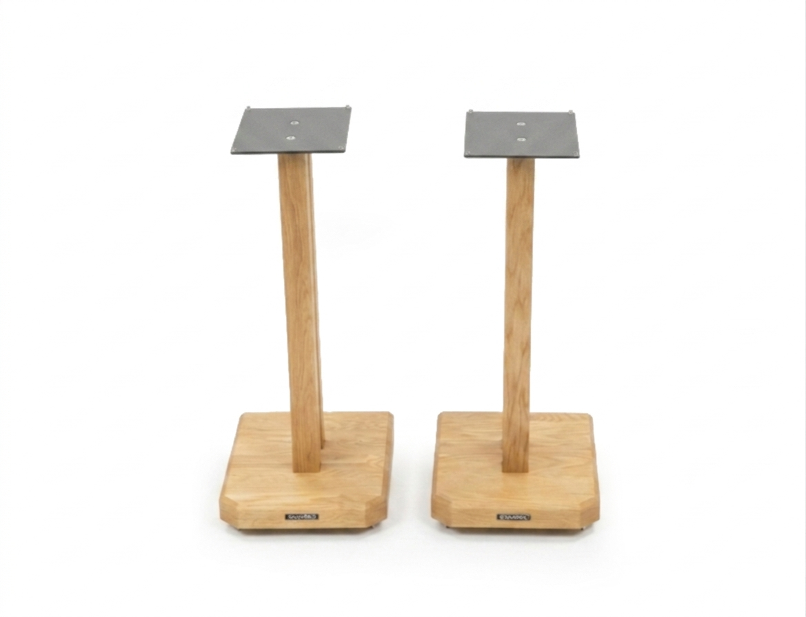 Apollo Duet 5, 500mm High Speaker Stands, Natural Oak Finish (Pair)