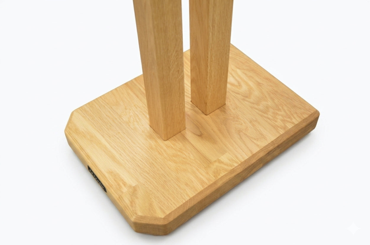 Apollo Duet 5, 500mm High Speaker Stands, Natural Oak Finish (Pair)