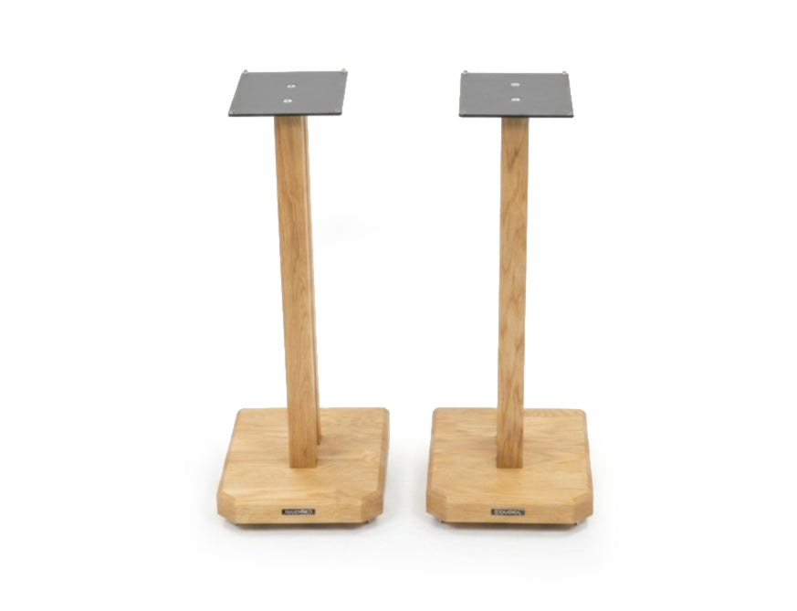 Apollo Duet 6, 600mm High Speaker Stands, Natural Oak Finish (Pair)