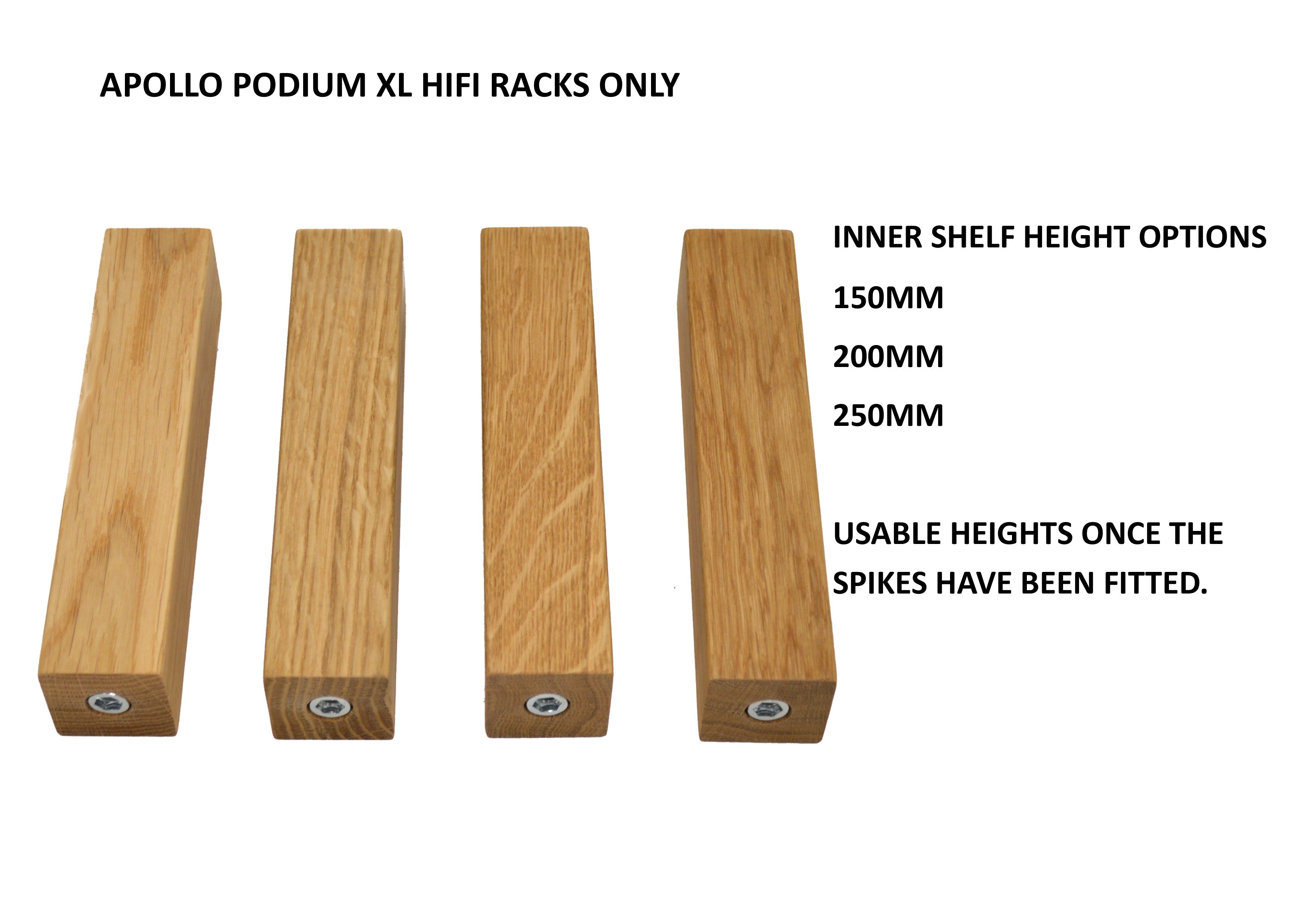 Apollo Podium XL Series Leg Height Replacement Pack