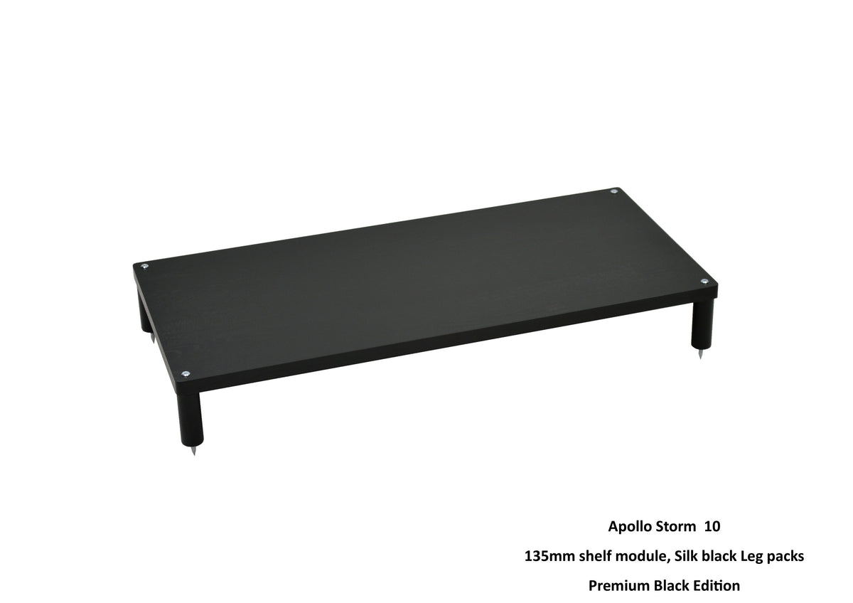 "B" Grade Apollo Storm 10 Hifi/AV Rack Modules (Price per Single Shelf Module) Premium Black Finish