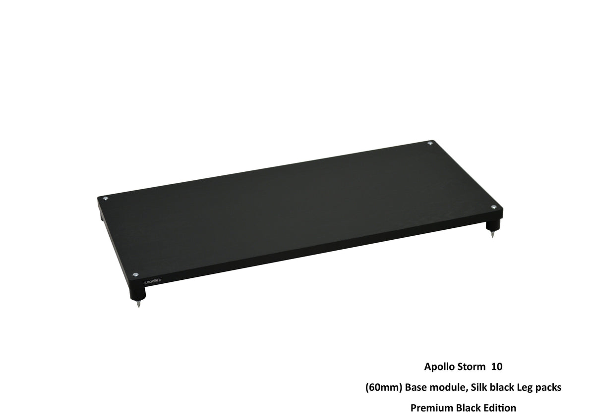 "B" Grade Apollo Storm 10 Hifi/AV Rack Modules (Price per Single Shelf Module) Premium Black Finish