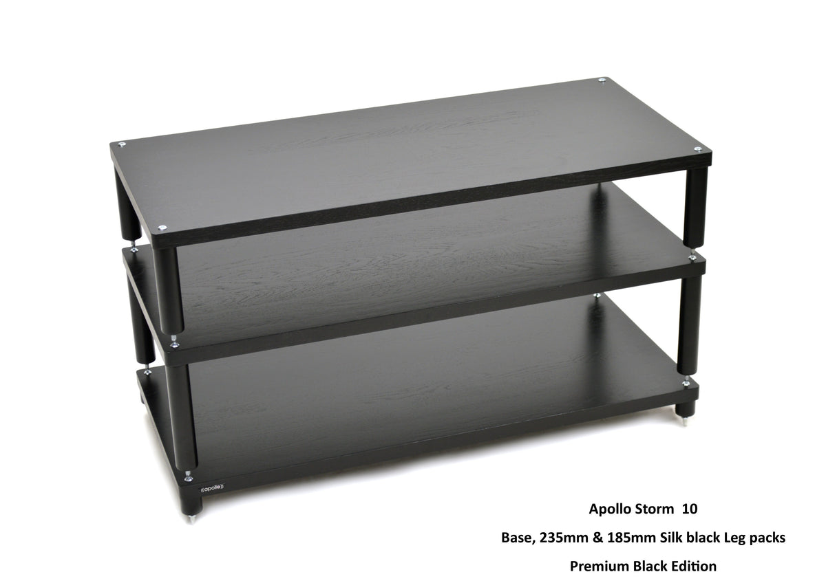 "B" Grade Apollo Storm 10 Hifi/AV Rack Modules (Price per Single Shelf Module) Premium Black Finish