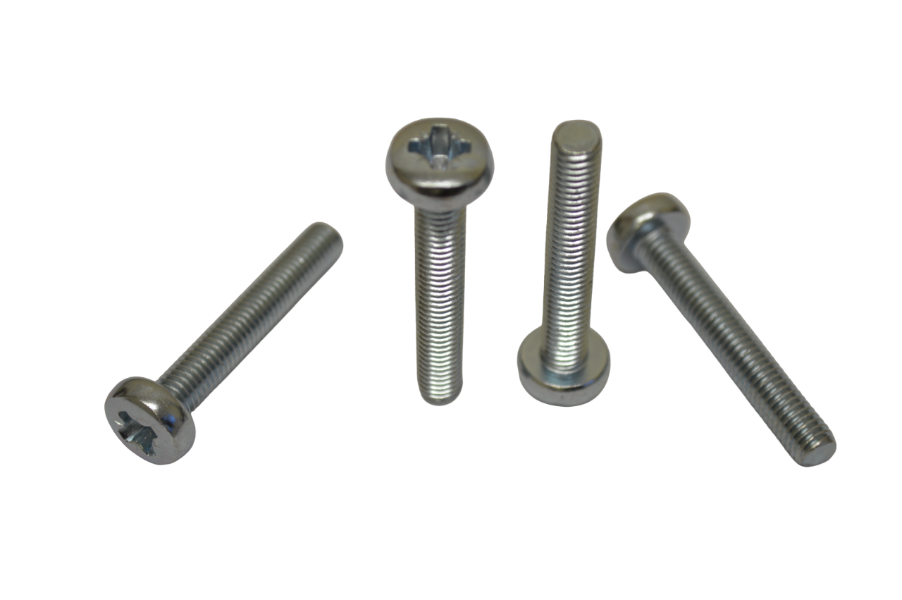 M8 (8mm) x 50mm Pan Head Bolts (Pack of 4)