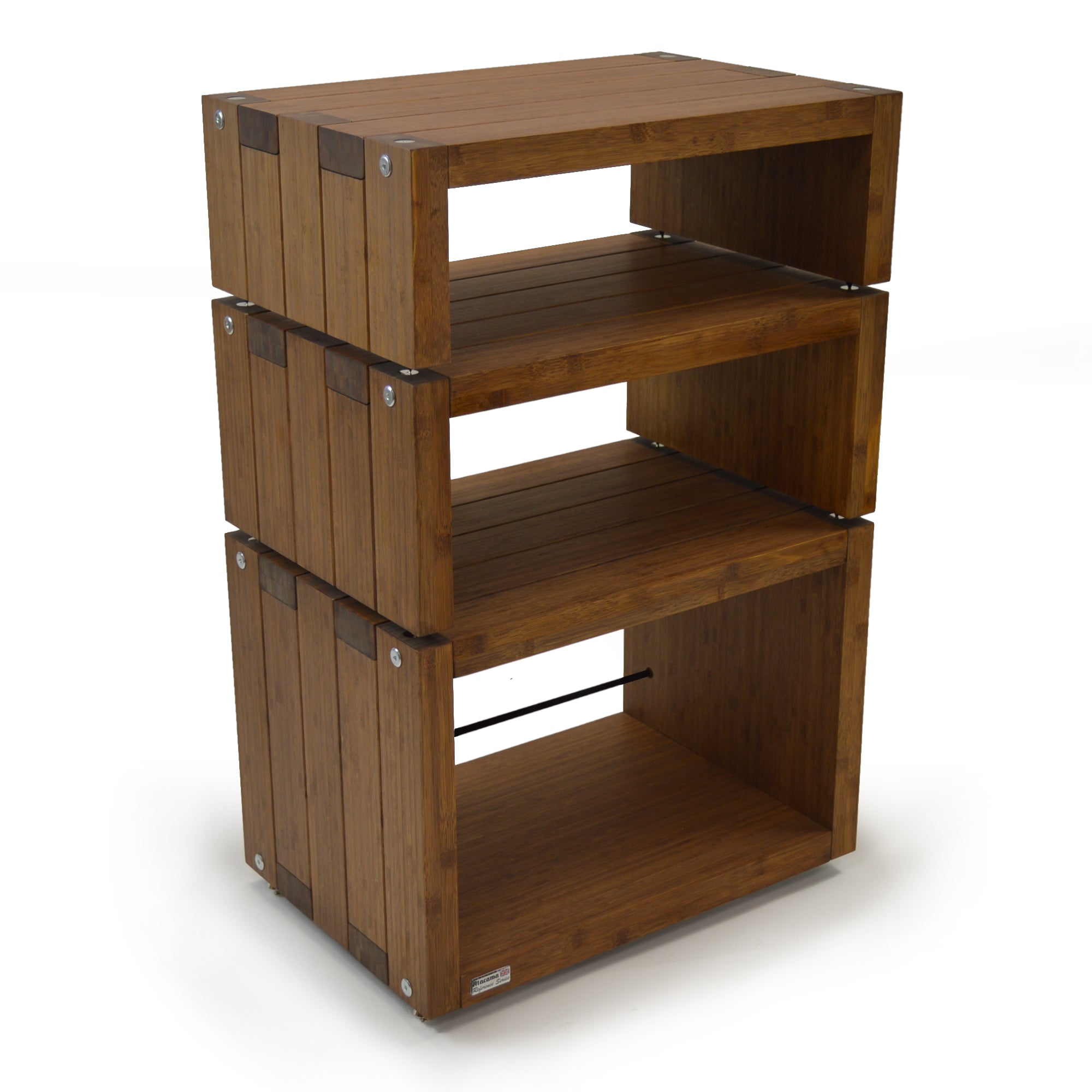 Elite Eco 24 2 shelf Vinyl Storage Module Dark Bamboo