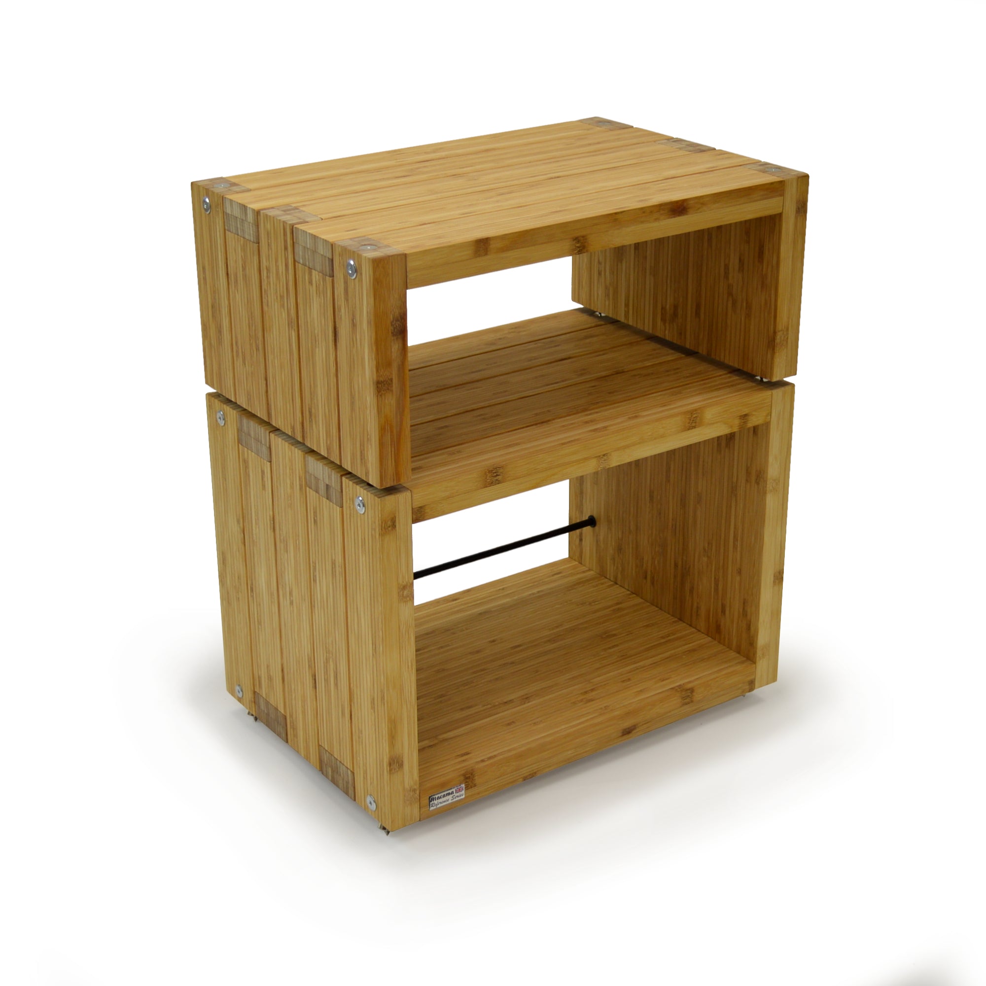 Elite Eco 24 2 shelf Vinyl Storage Module Natural Bamboo