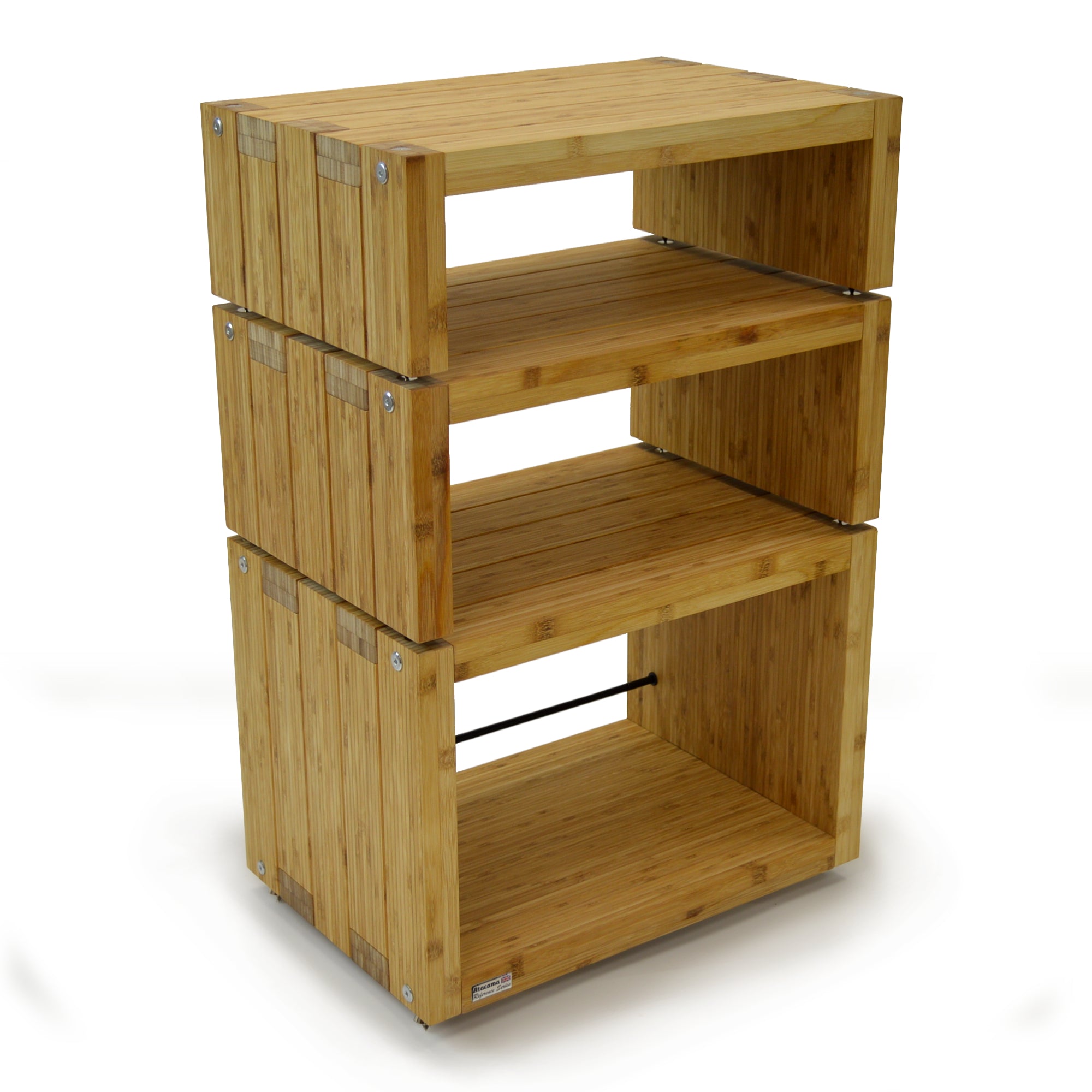 Elite Eco 24 2 shelf Vinyl Storage Module Natural Bamboo