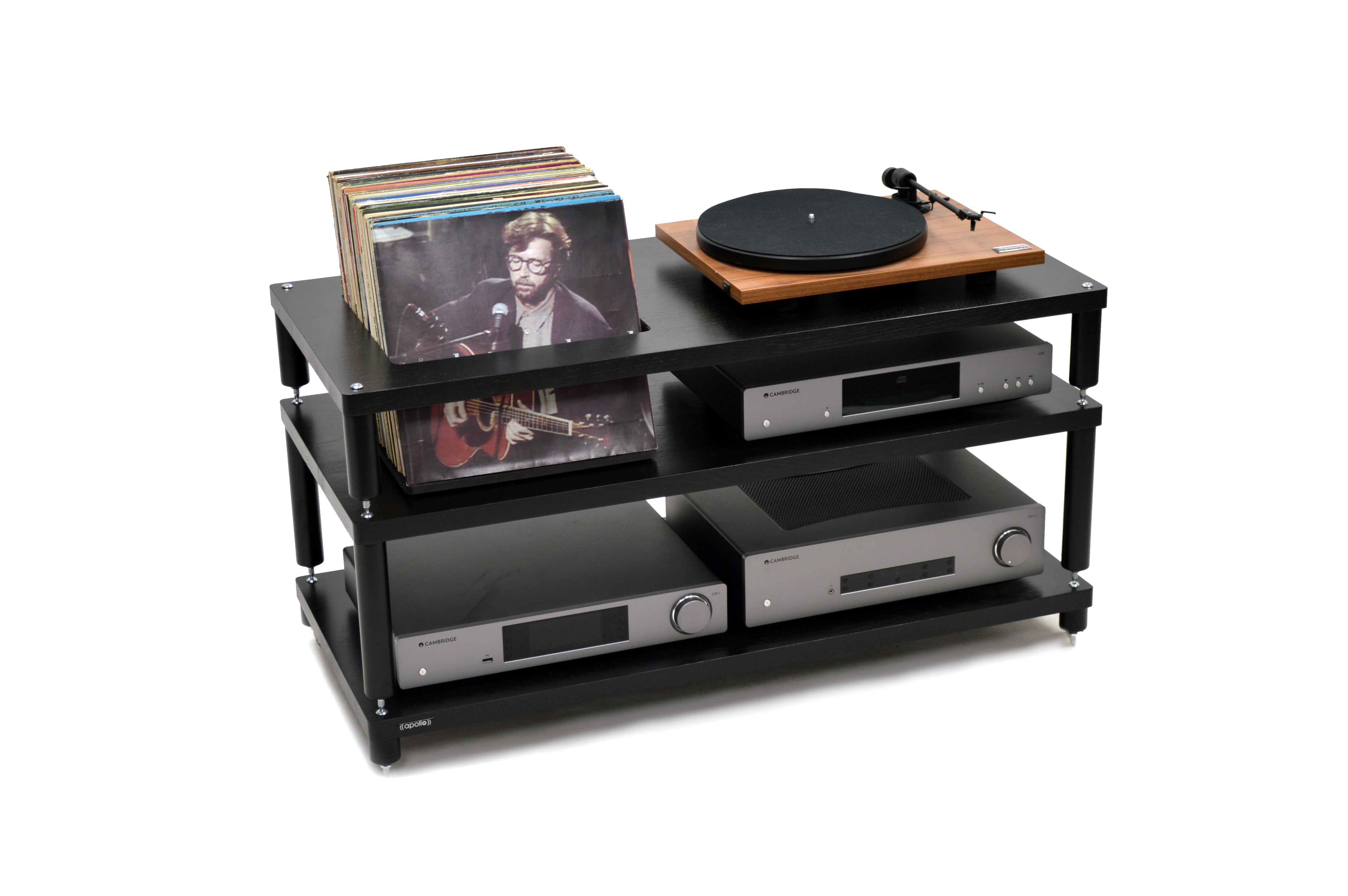Apollo Storm 10 with Vinyl Storage (Premium Black Oak Finish)