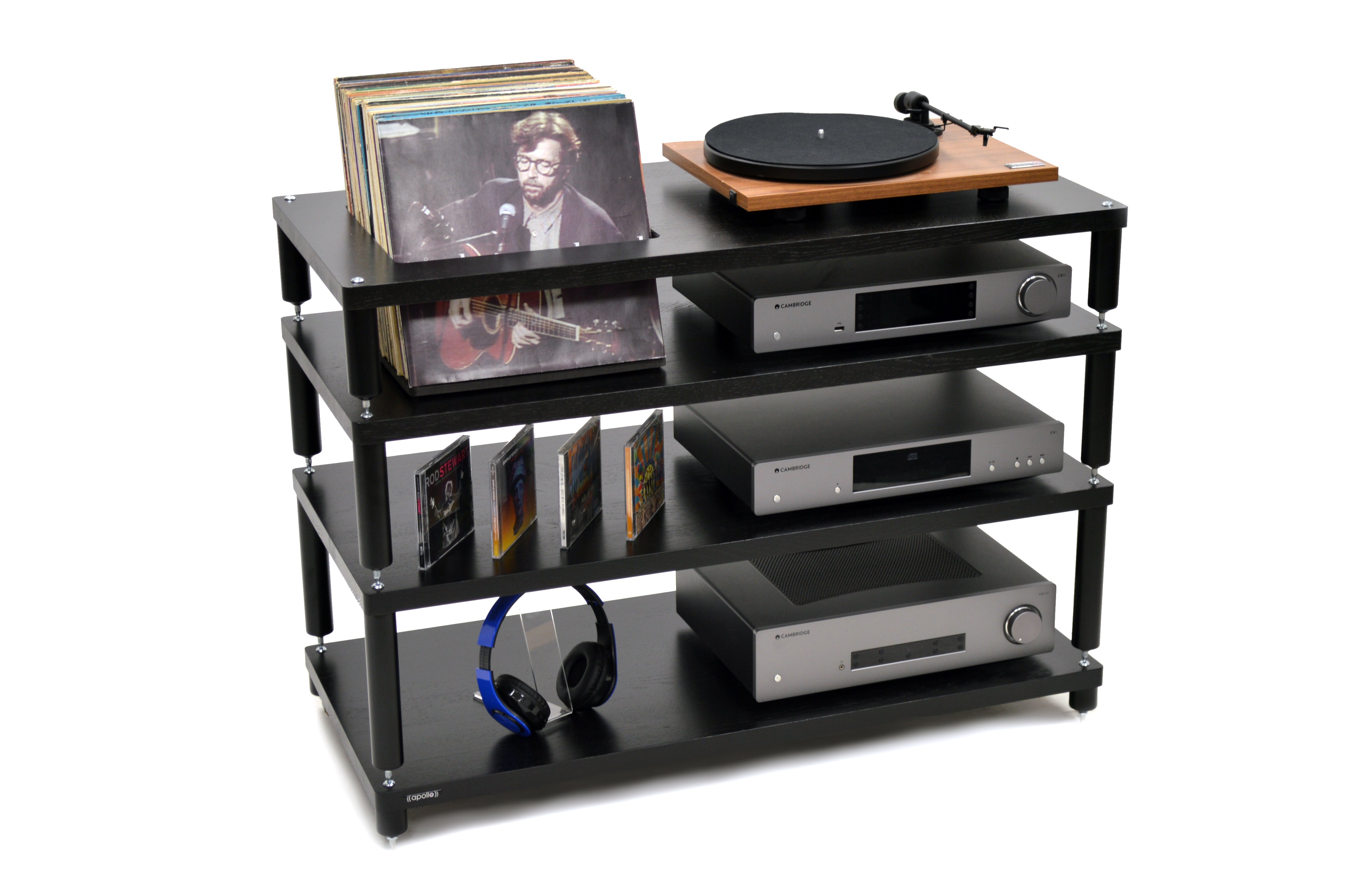 Apollo Storm 10 with Vinyl Storage (Premium Black Oak Finish)