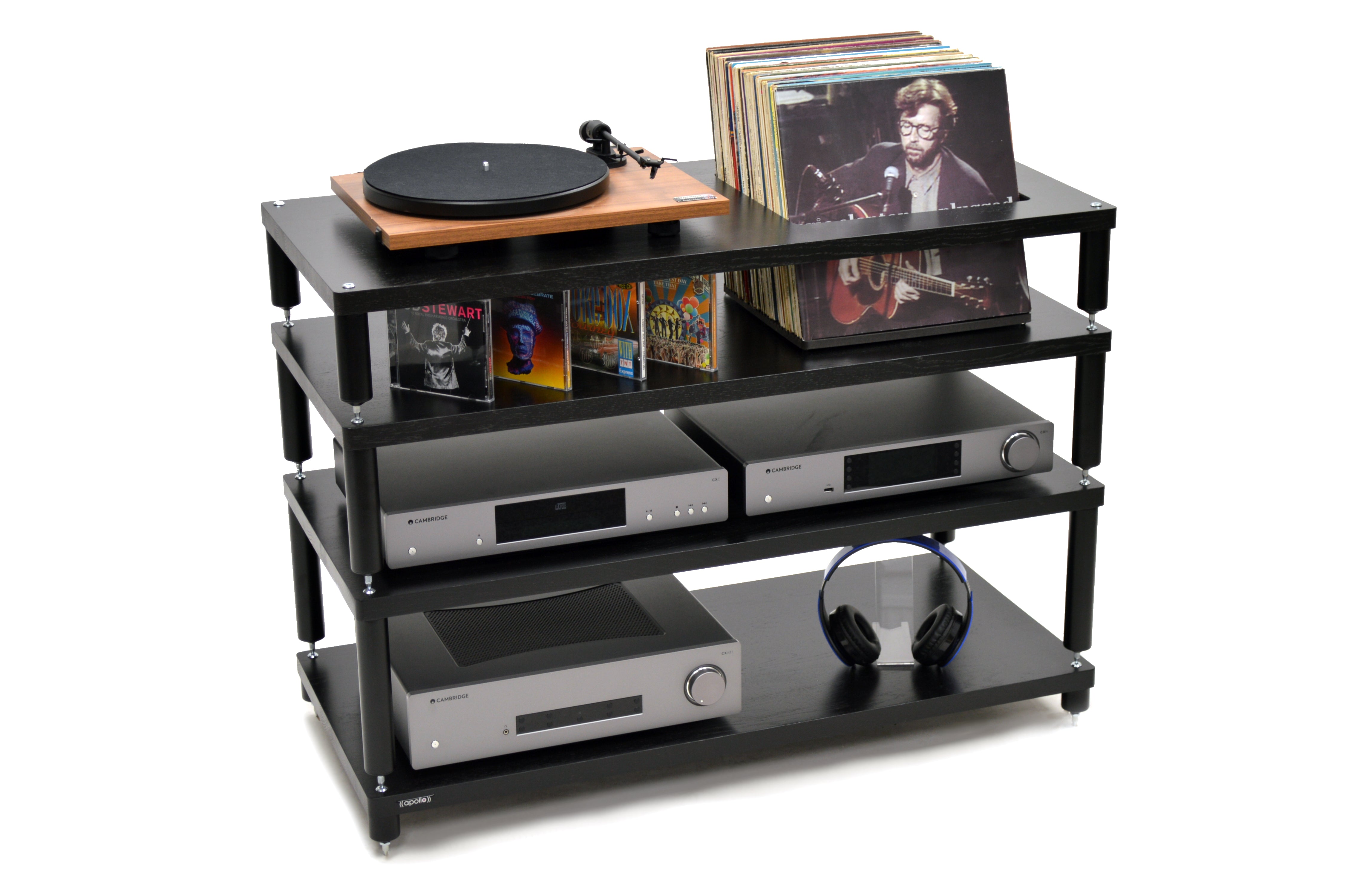 Apollo Storm 10 with Vinyl Storage (Premium Black Oak Finish)
