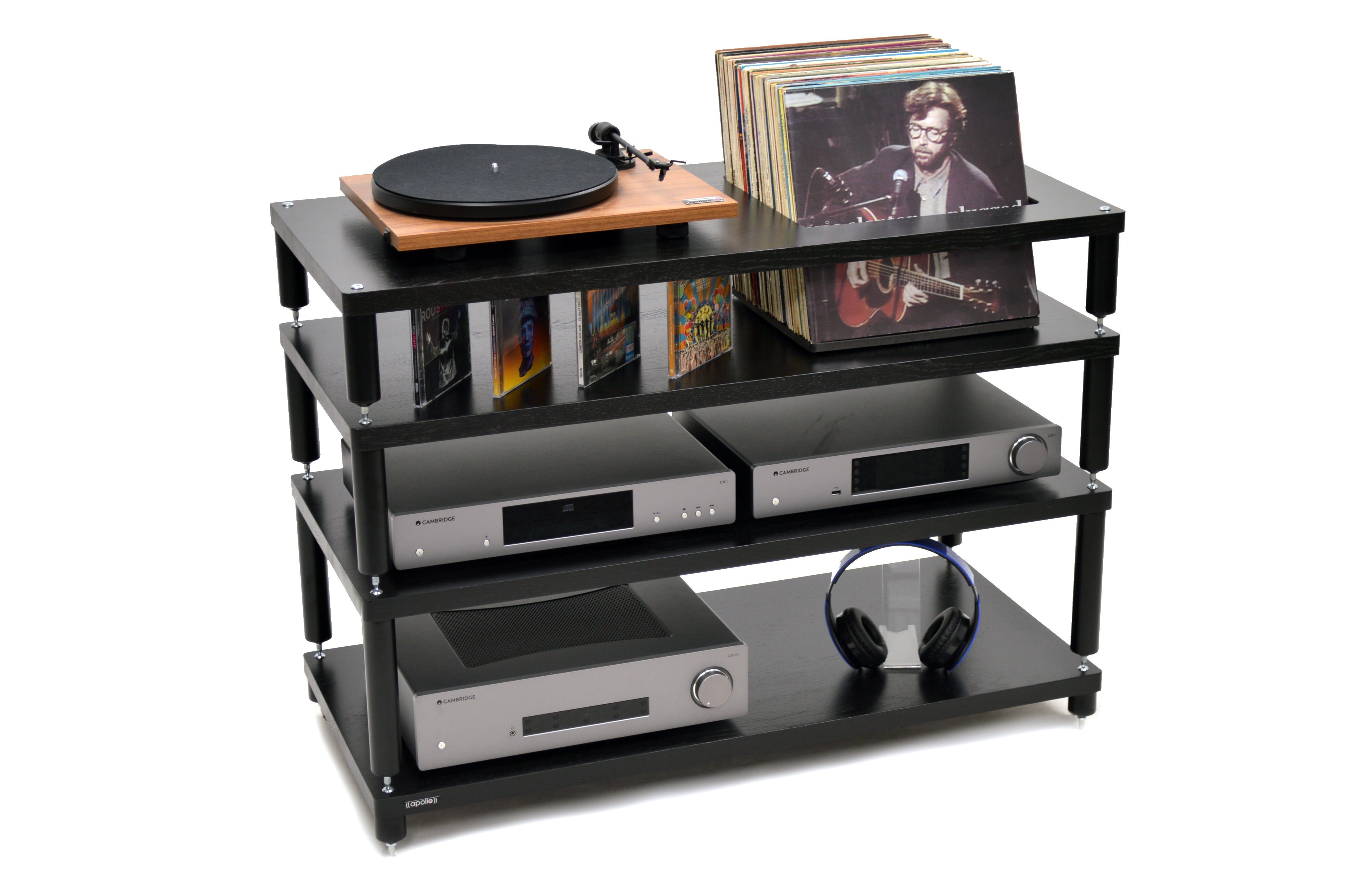 Apollo Storm 10 with Vinyl Storage (Premium Black Oak Finish)