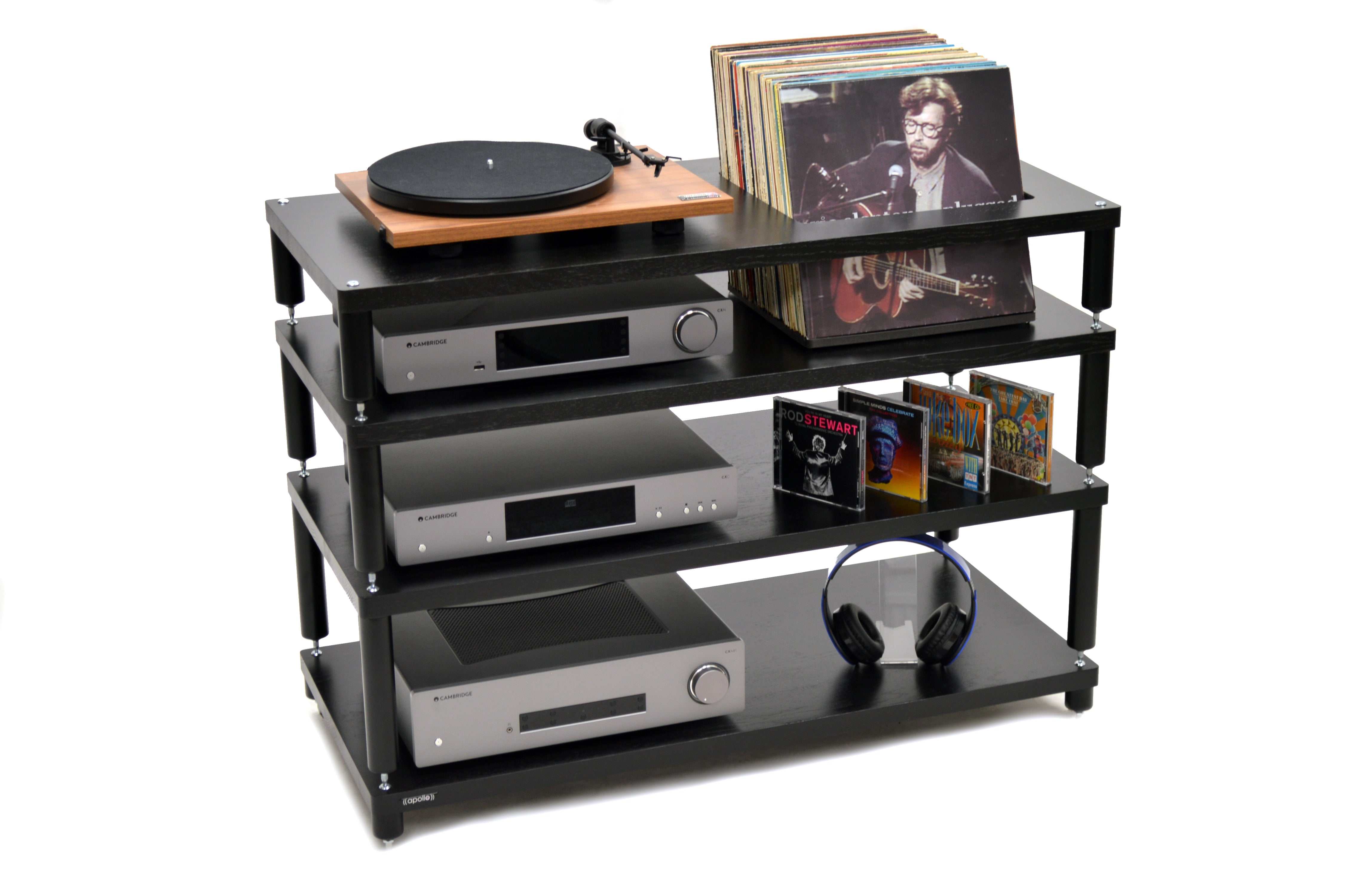 Apollo Storm 10 with Vinyl Storage (Premium Black Oak Finish)