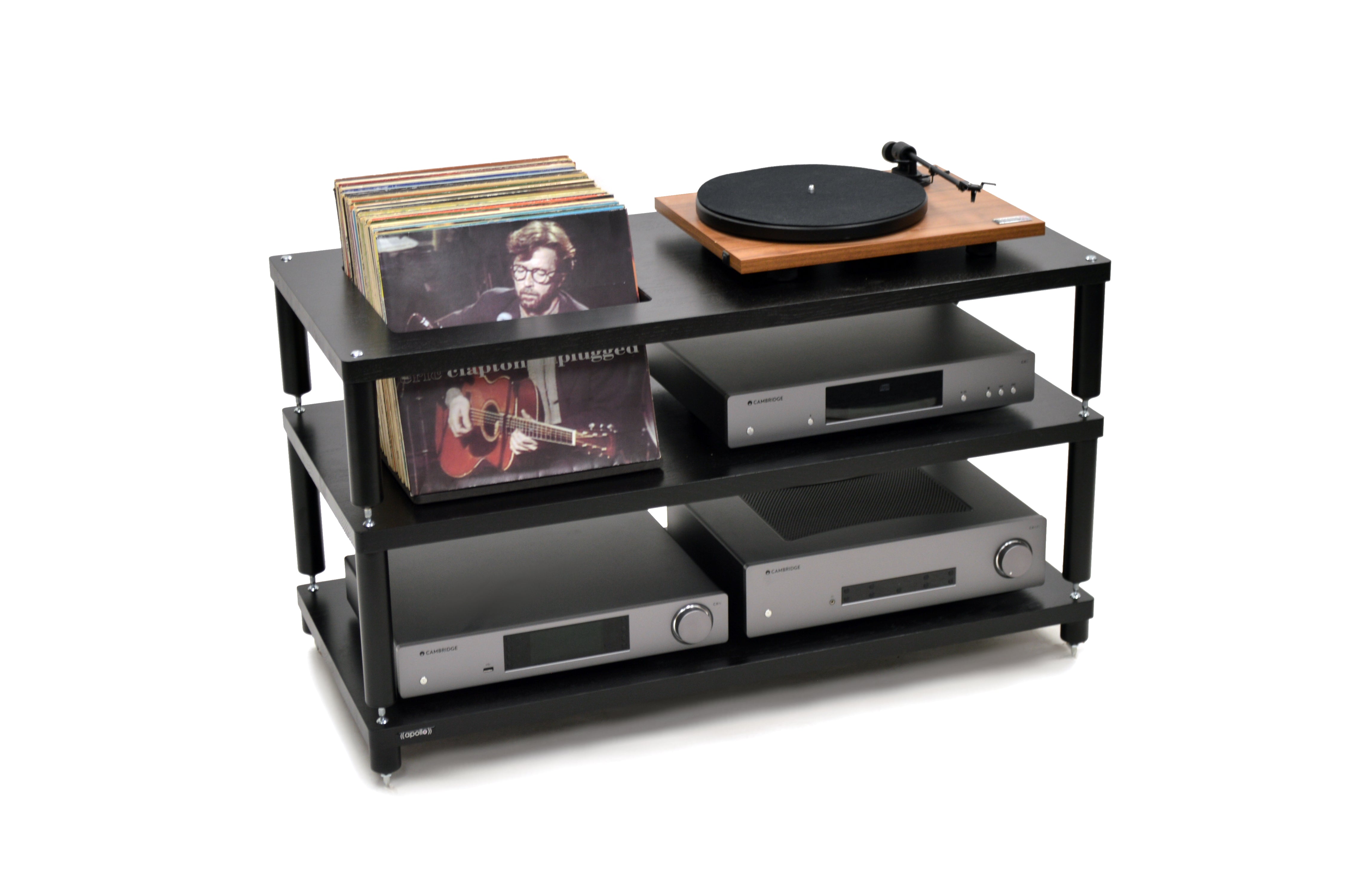 Apollo Storm 10 with Vinyl Storage (Premium Black Oak Finish)
