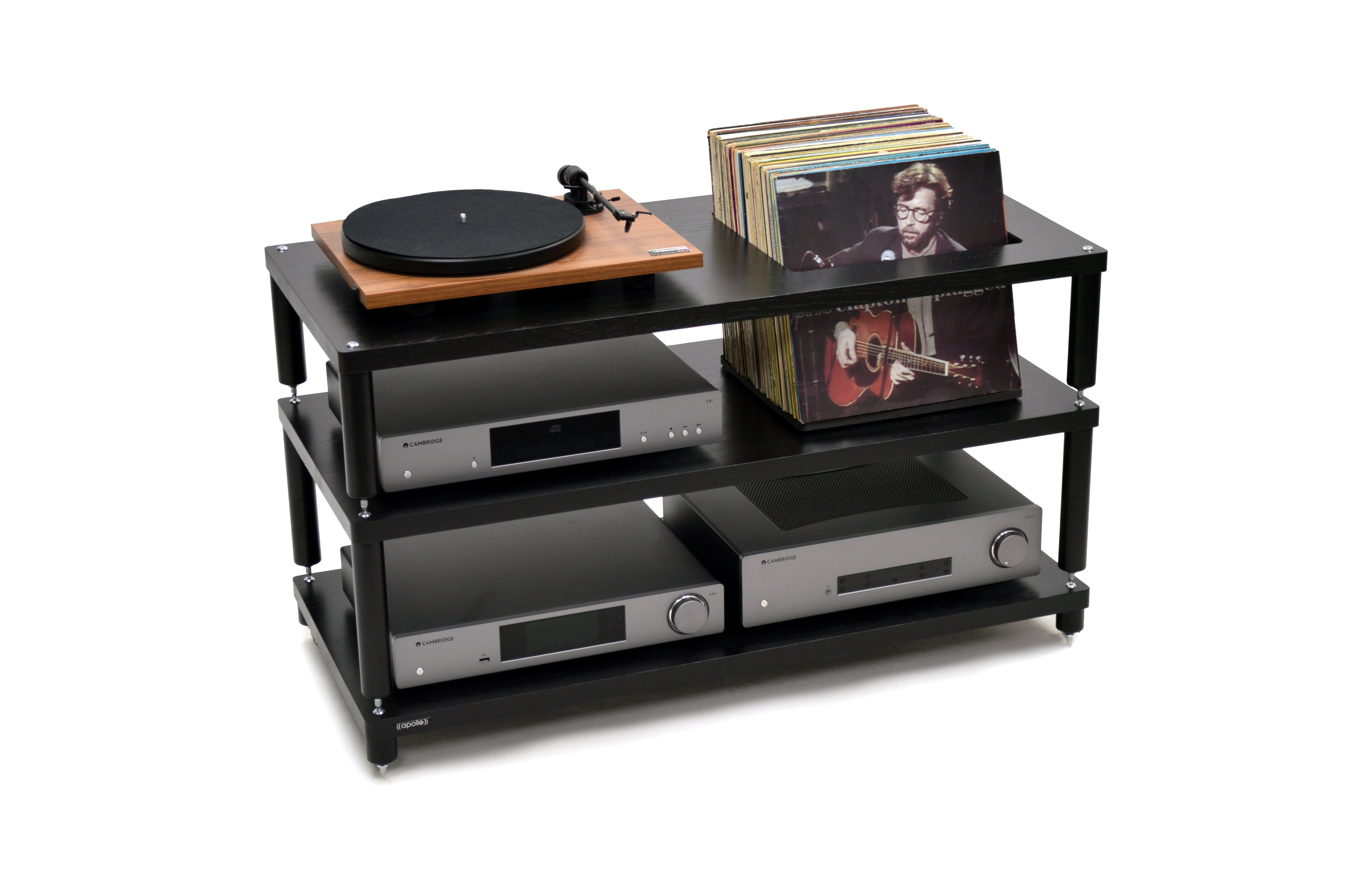 Apollo Storm 10 with Vinyl Storage (Premium Black Oak Finish)