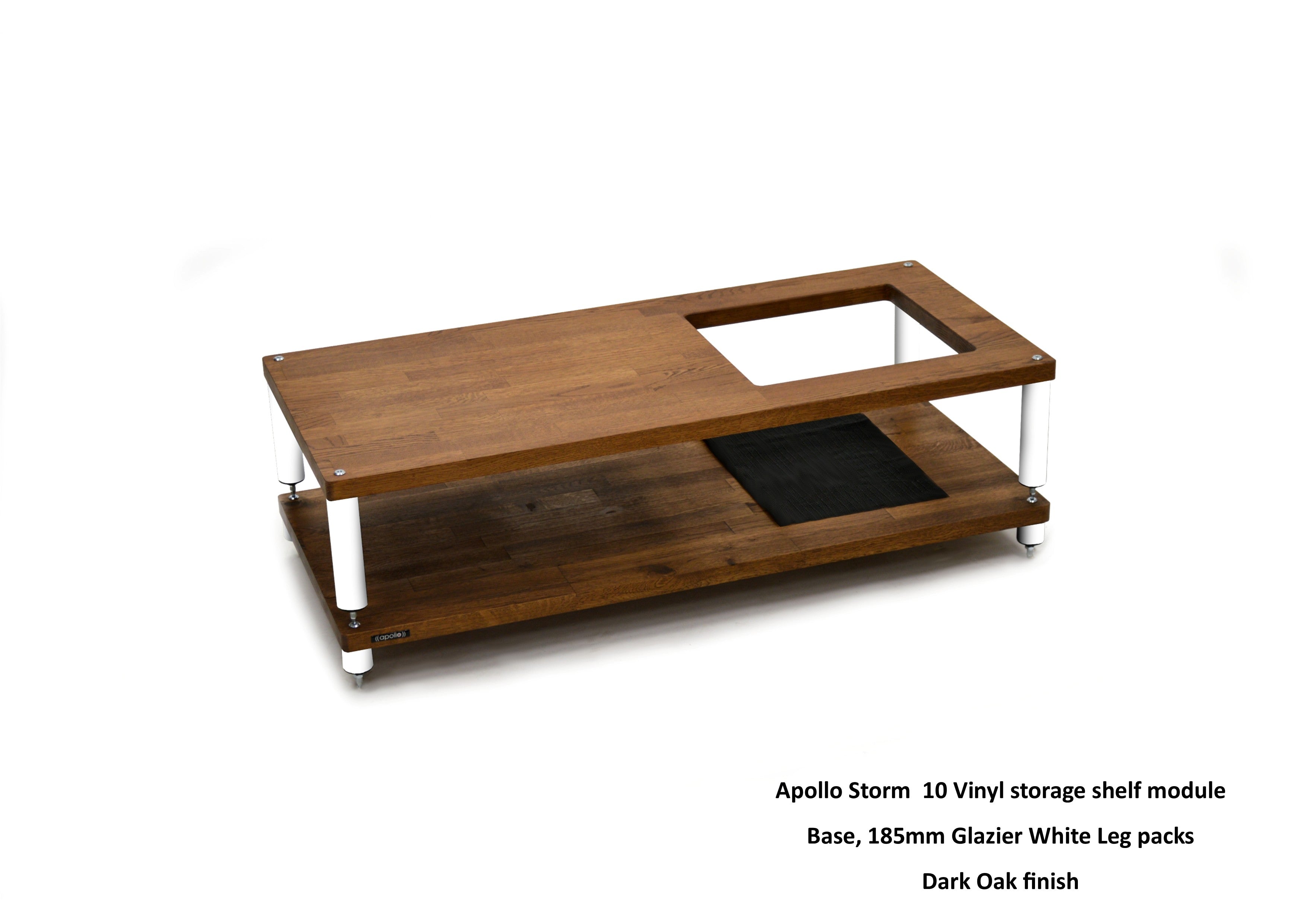 Apollo Storm 10 with Vinyl Storage (Dark Oak Finish)