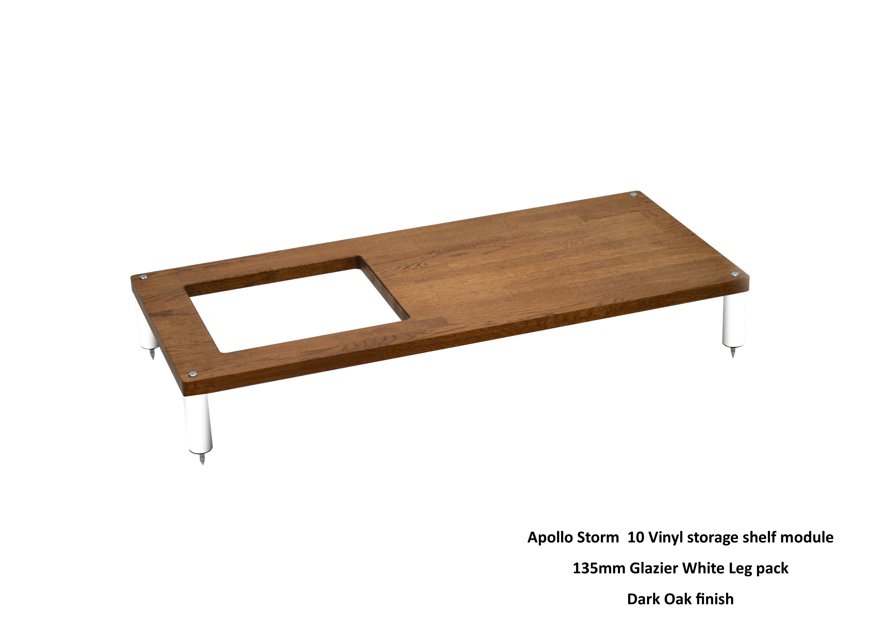 Apollo Storm 10 with Vinyl Storage (Dark Oak Finish)